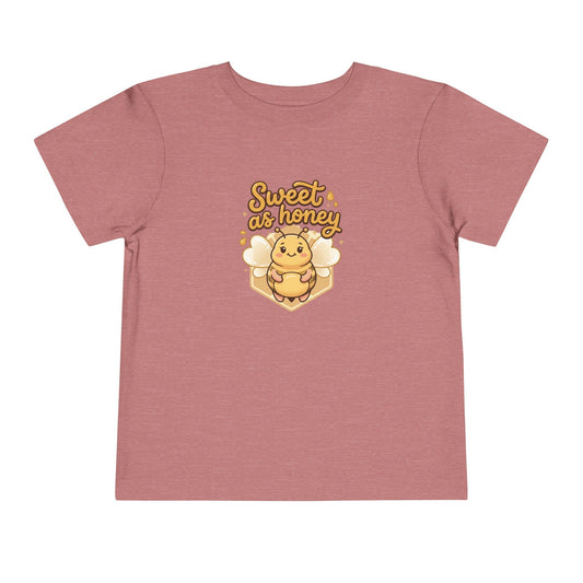 Toddler Tee — "Sweet as Honey" Cute Bee Graphic