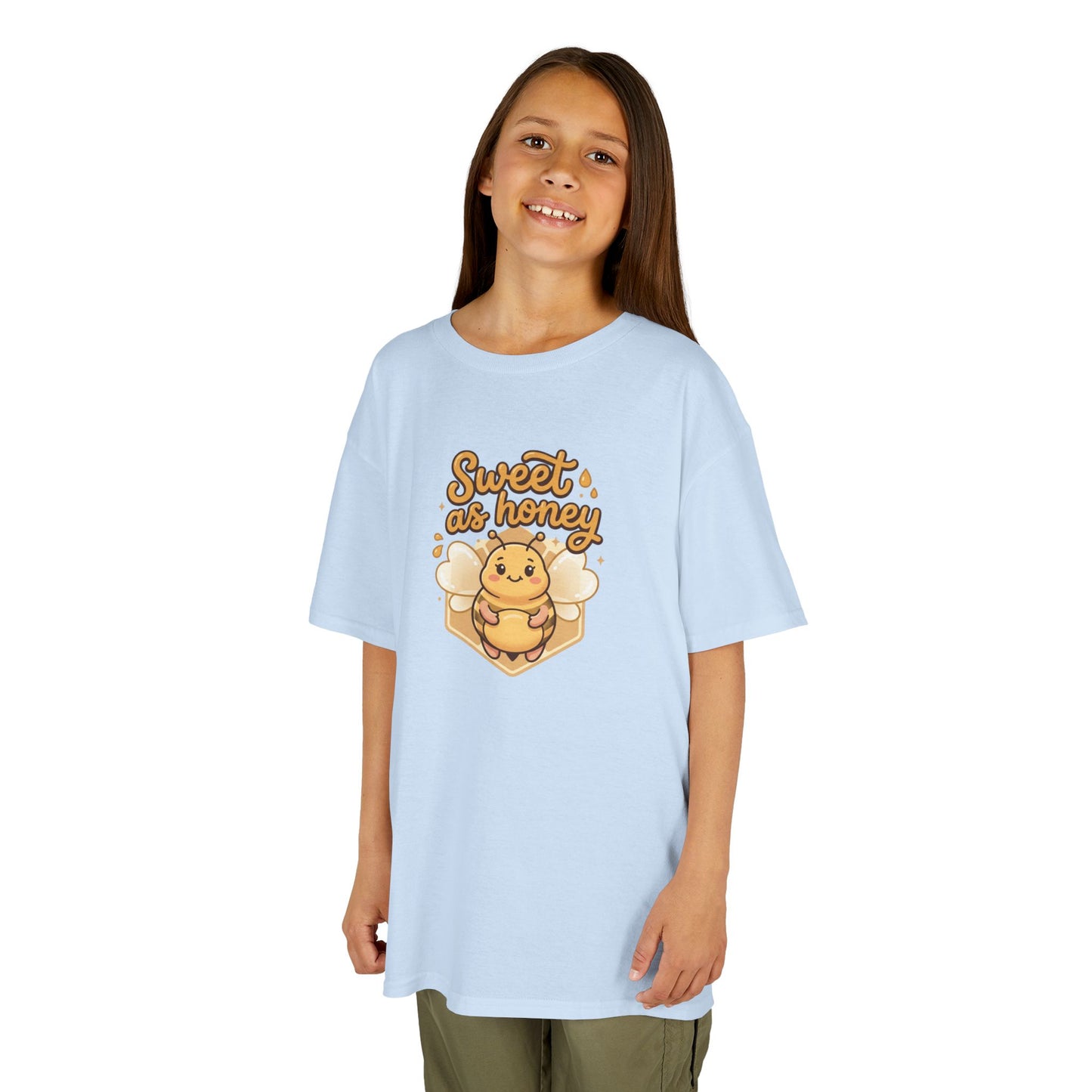 Kids T‑Shirt — "Sweet as Honey" Cute Bee Graphic