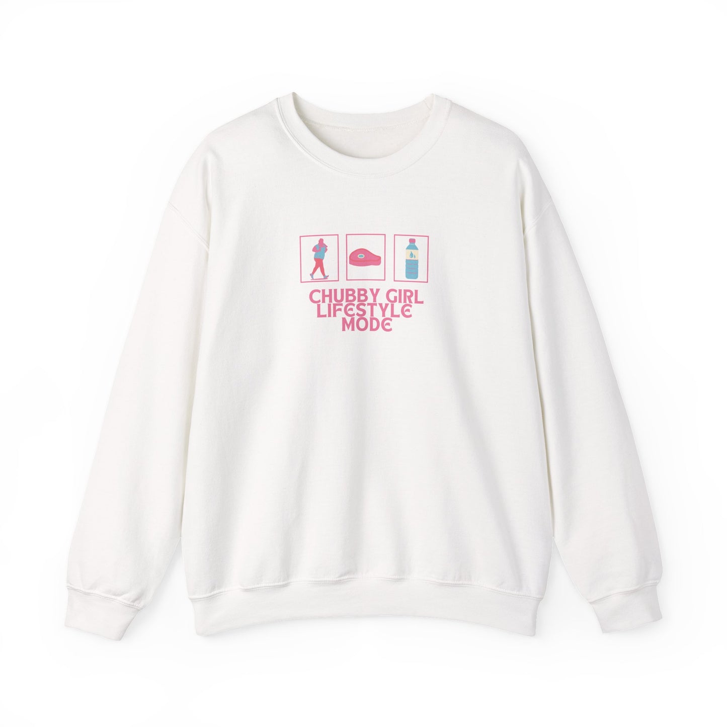 Chubby Girl Lifestyle Crewneck Sweatshirt | Trendy Casual Wear, Gift for Friends, Cozy Lounge Sweatshirt, Plus Size Comfort