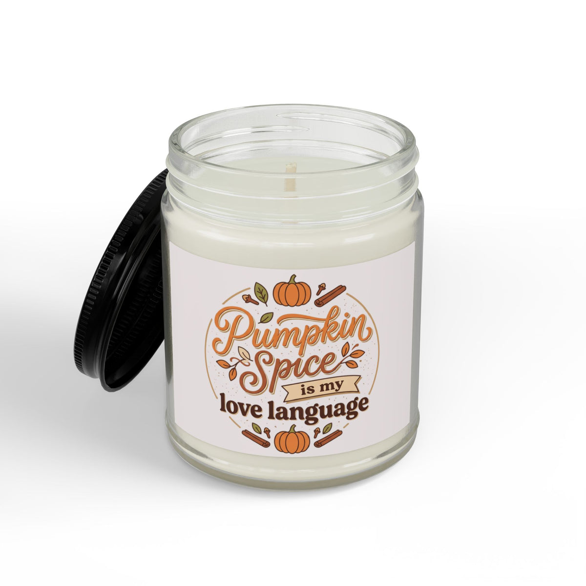 Pumpkin Spice Soy Candle (4oz & 9oz) — "Pumpkin Spice Is My Love Language" Autumn Scented Jar