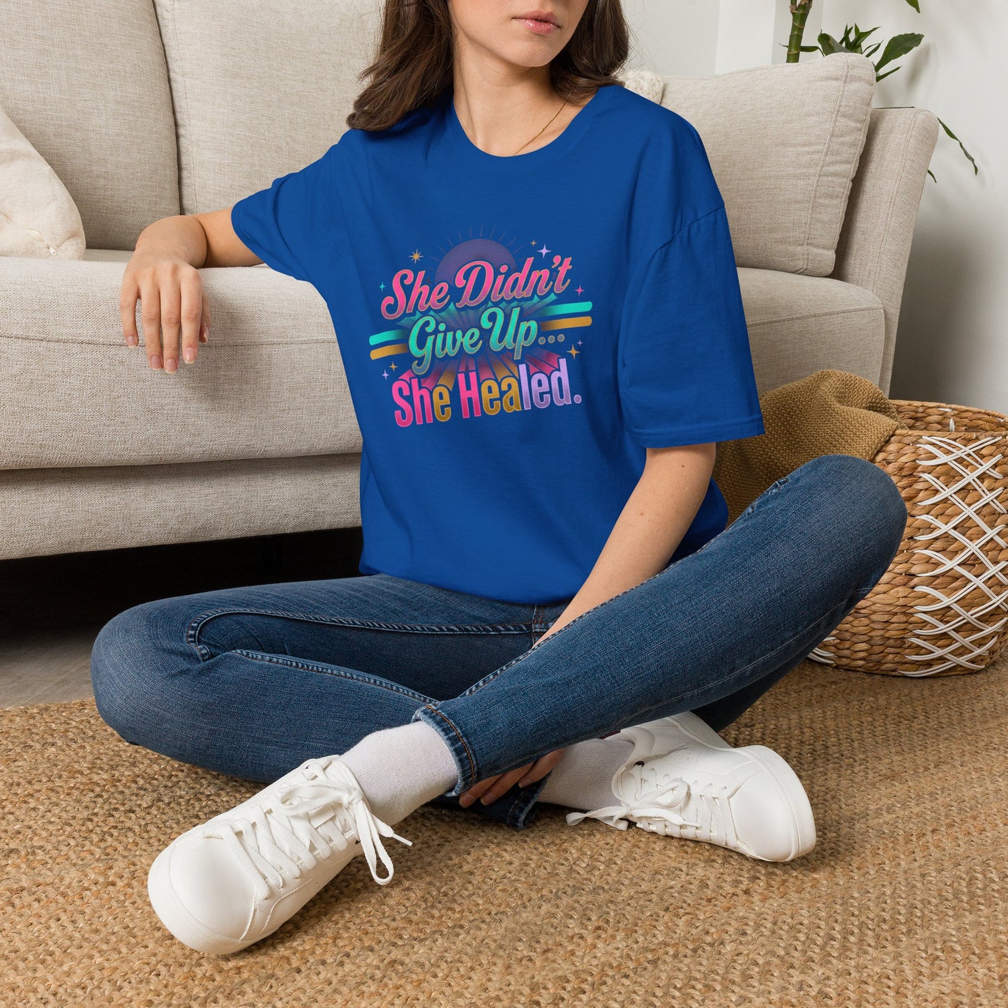 Inspirational Tee — "She Didn't Give Up... She Healed"