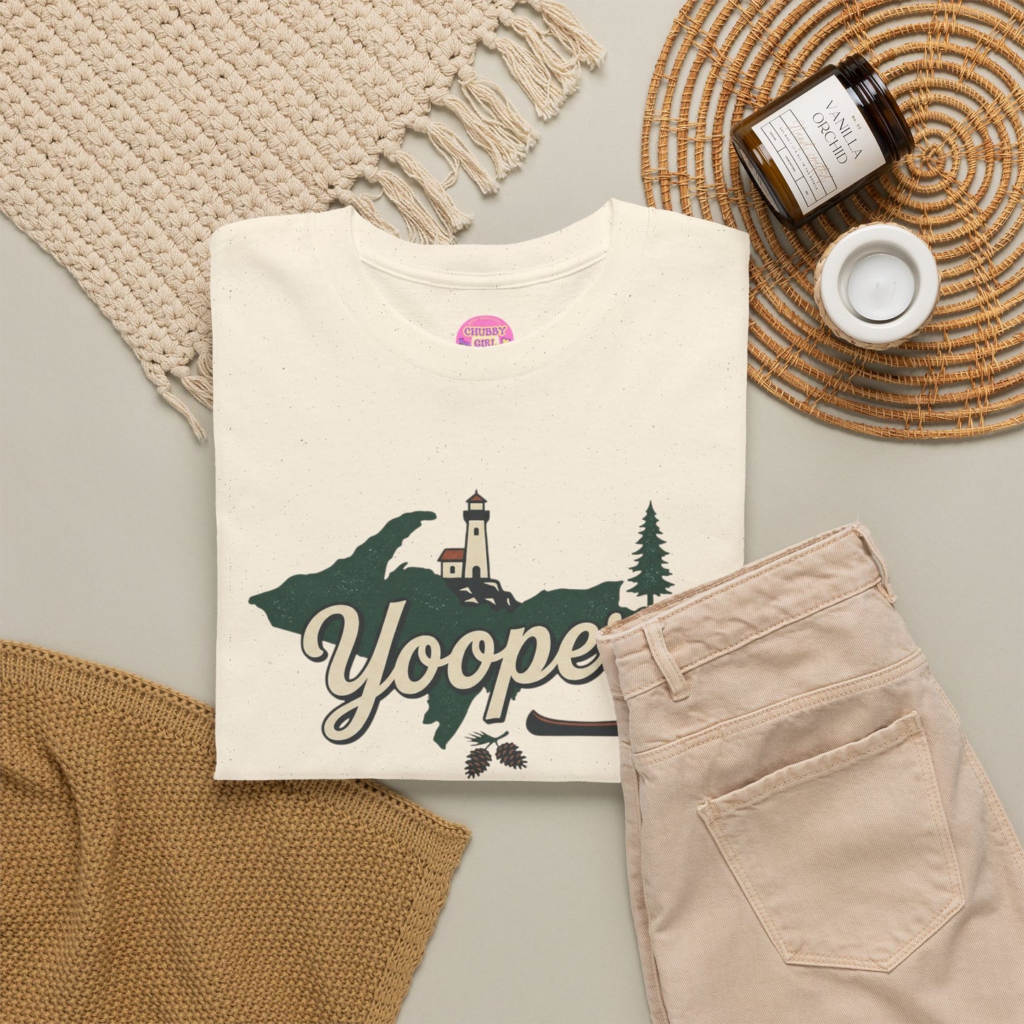 Yooper Lighthouse Tee — Michigan Upper Peninsula Souvenir T-Shirt