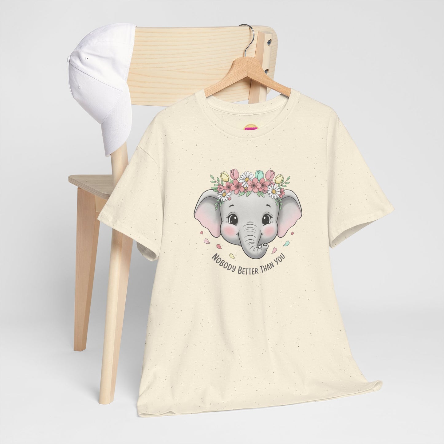 Elephant Floral Crown T-Shirt — "Rainbow Better Than You" Cute Kids Animal Tee