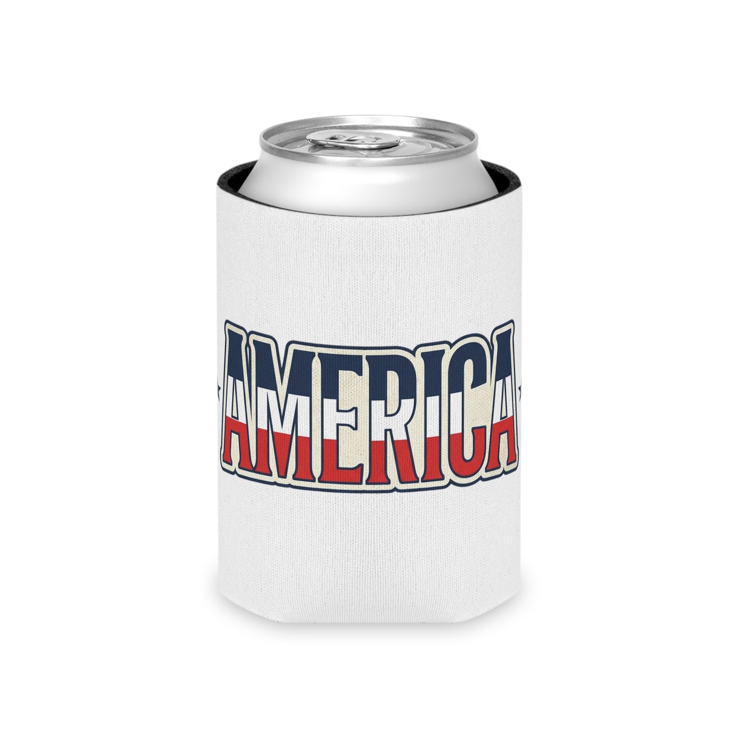 America Can Cooler — Patriotic "Born Free, Stay Tipsy" Beer Koozie