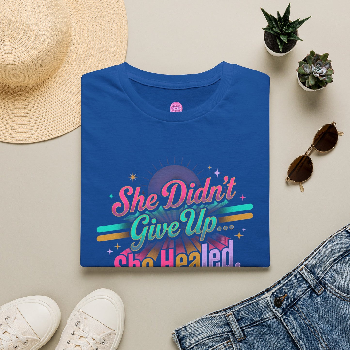 Inspirational Tee — "She Didn't Give Up... She Healed"