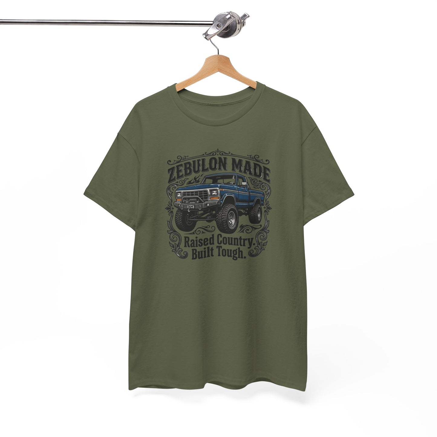 Men's T-shirt Zebulon Made Truck Tee — "Raised Country. Built Tough." Graphic T-Shirt