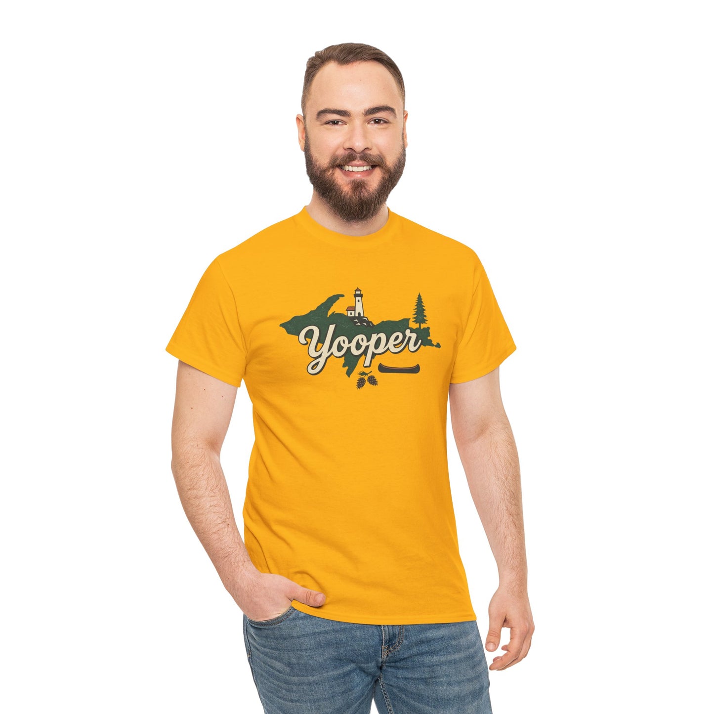 Yooper Lighthouse Tee — Michigan Upper Peninsula Souvenir T-Shirt