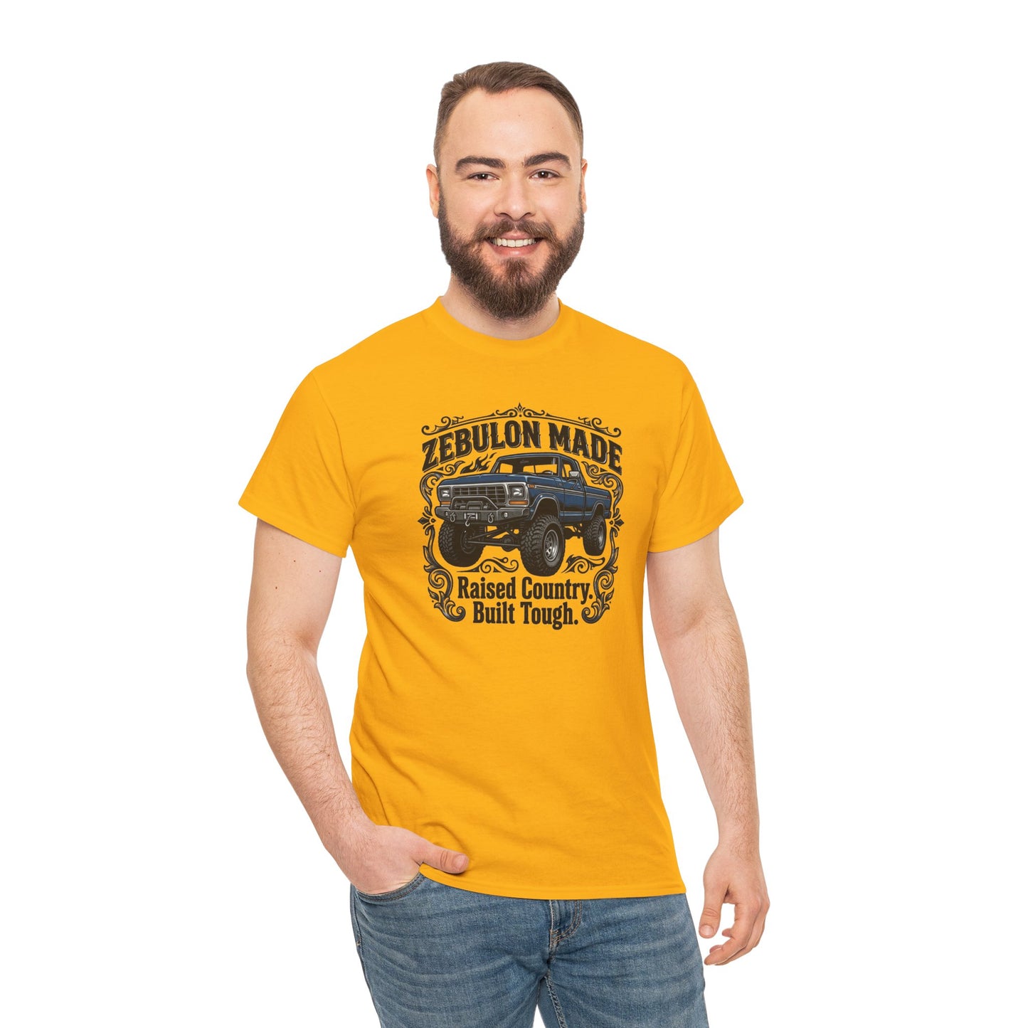 Men's T-shirt Zebulon Made Truck Tee — "Raised Country. Built Tough." Graphic T-Shirt