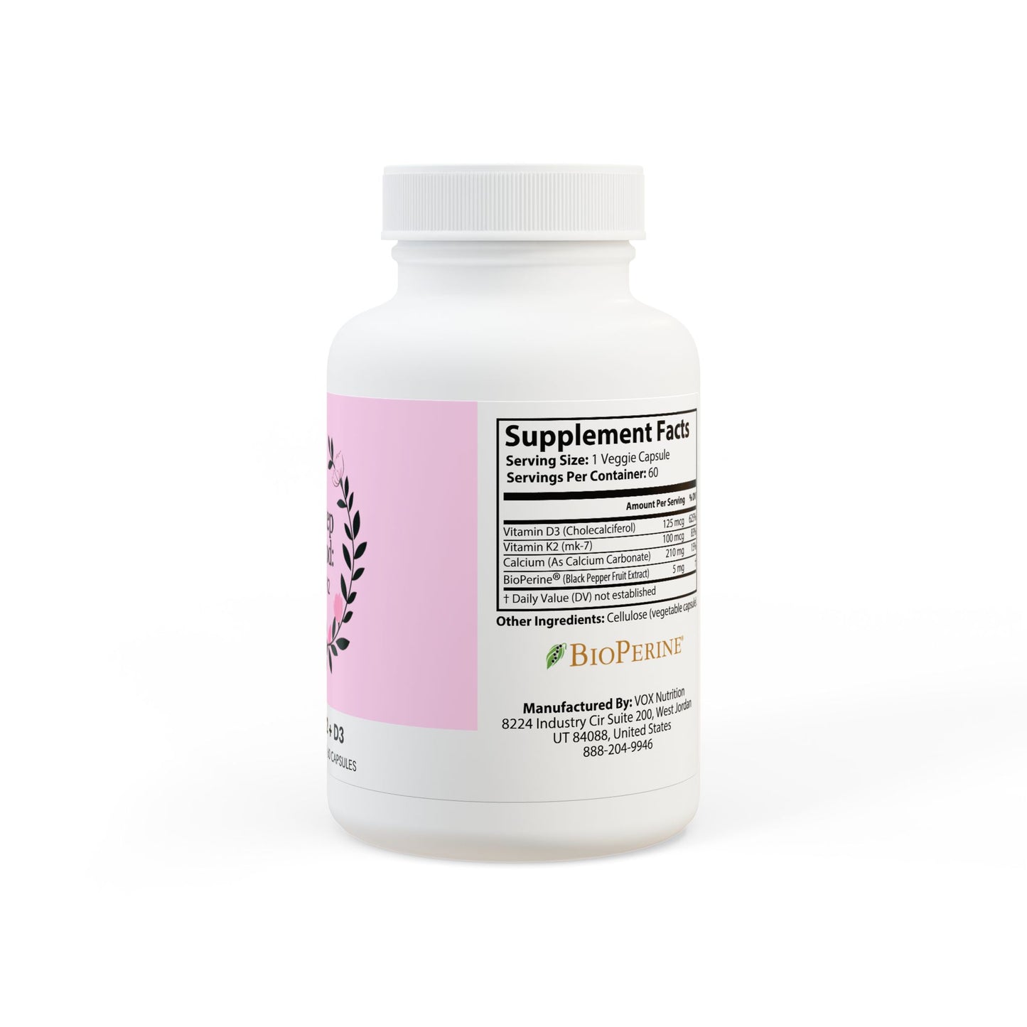 The Six Step Method: Vitamin K2 + D3 Supplement (60 Capsules)