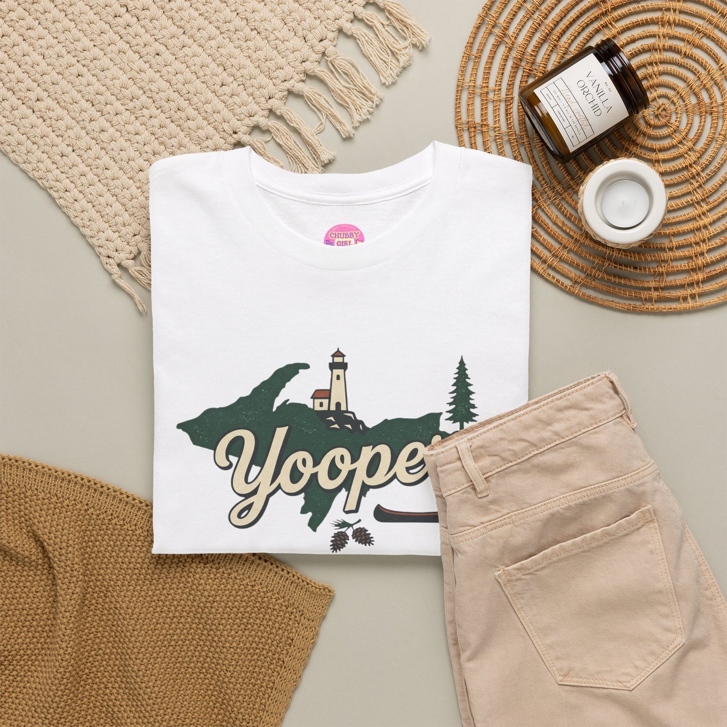 Yooper Lighthouse Tee — Michigan Upper Peninsula Souvenir T-Shirt