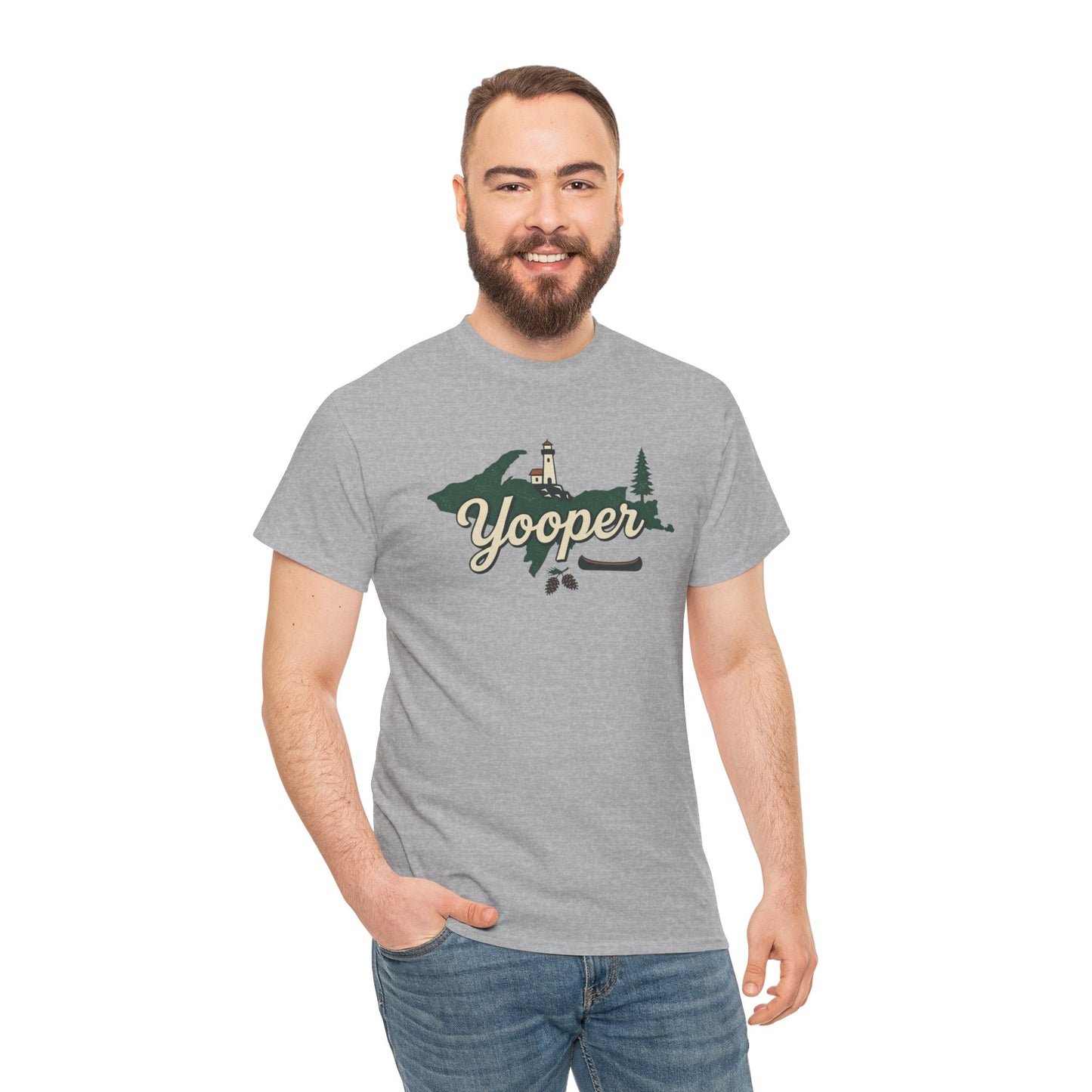 Yooper Lighthouse Tee — Michigan Upper Peninsula Souvenir T-Shirt