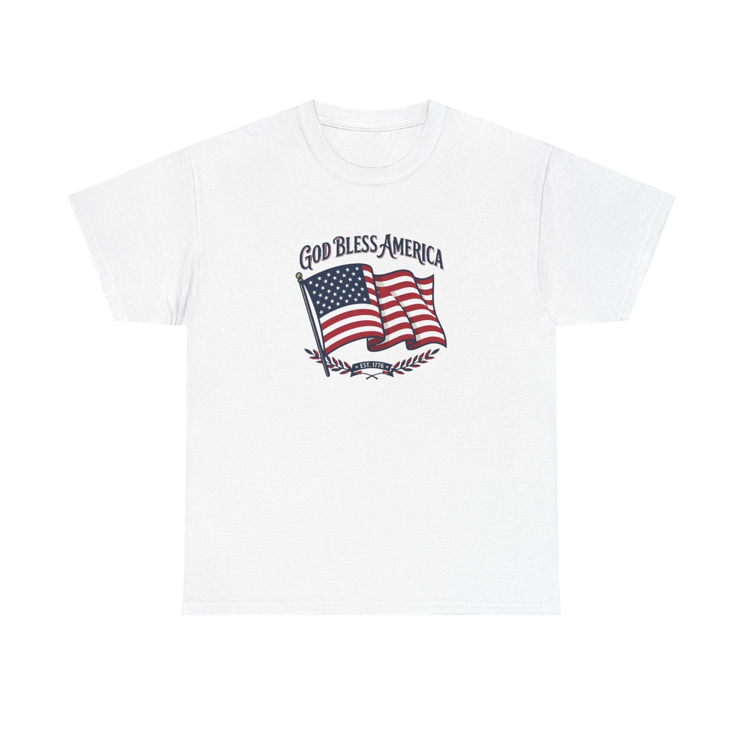 T-Shirt — "God Bless America" Flag Tee | Patriotic 4th of July Shirt
