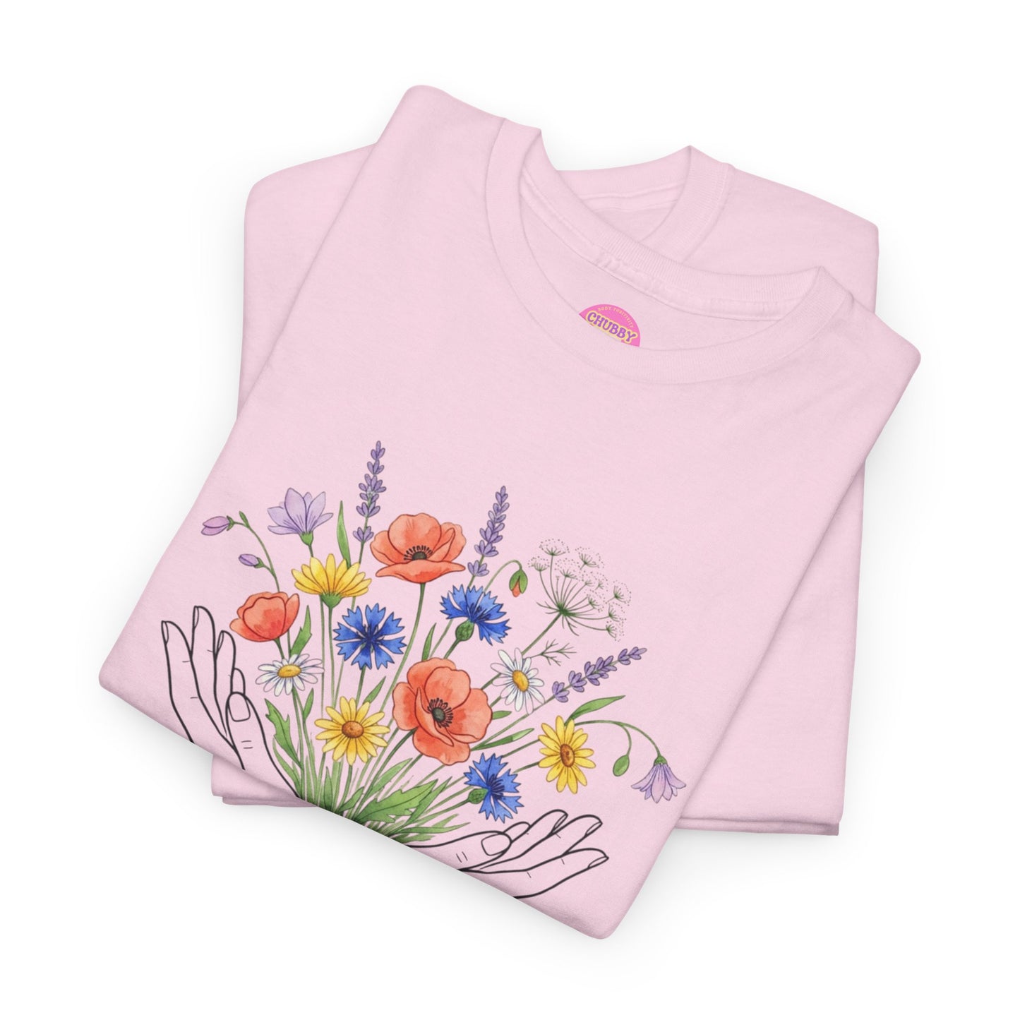 Wildflower Hands Tee — Floral Hands Graphic T-Shirt