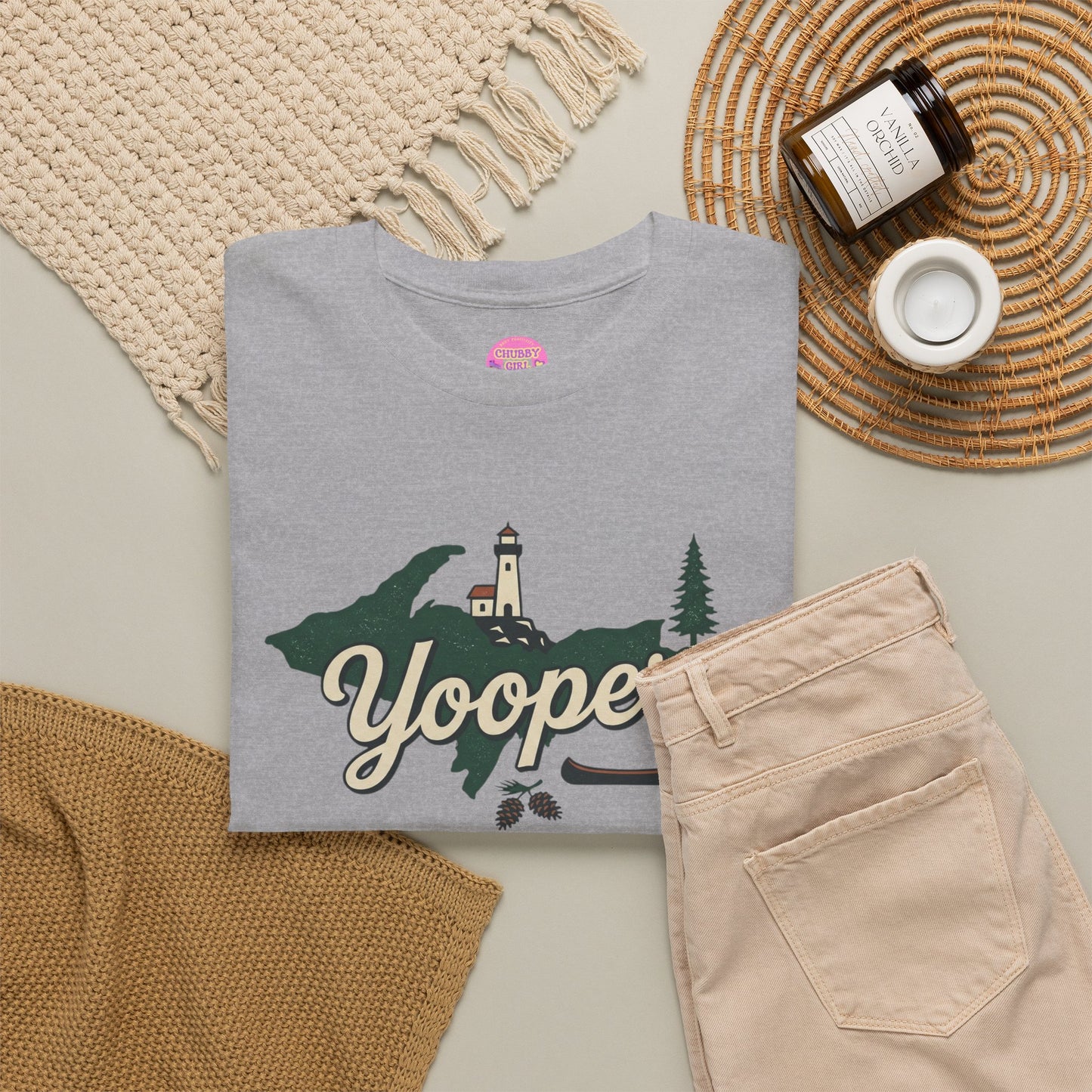 Yooper Lighthouse Tee — Michigan Upper Peninsula Souvenir T-Shirt