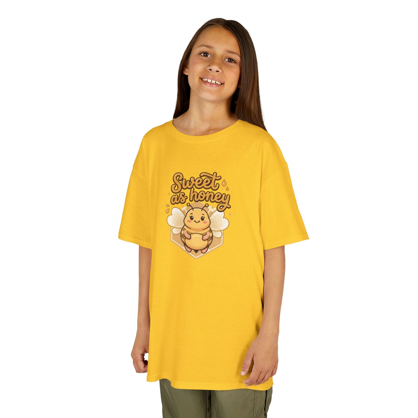 Kids T‑Shirt — "Sweet as Honey" Cute Bee Graphic