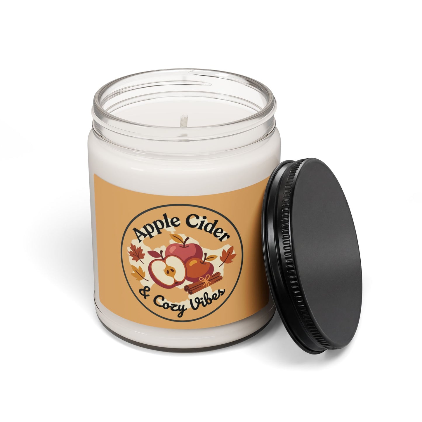 Apple Cider Soy Candle — 9oz Cozy Fall Aromatherapy