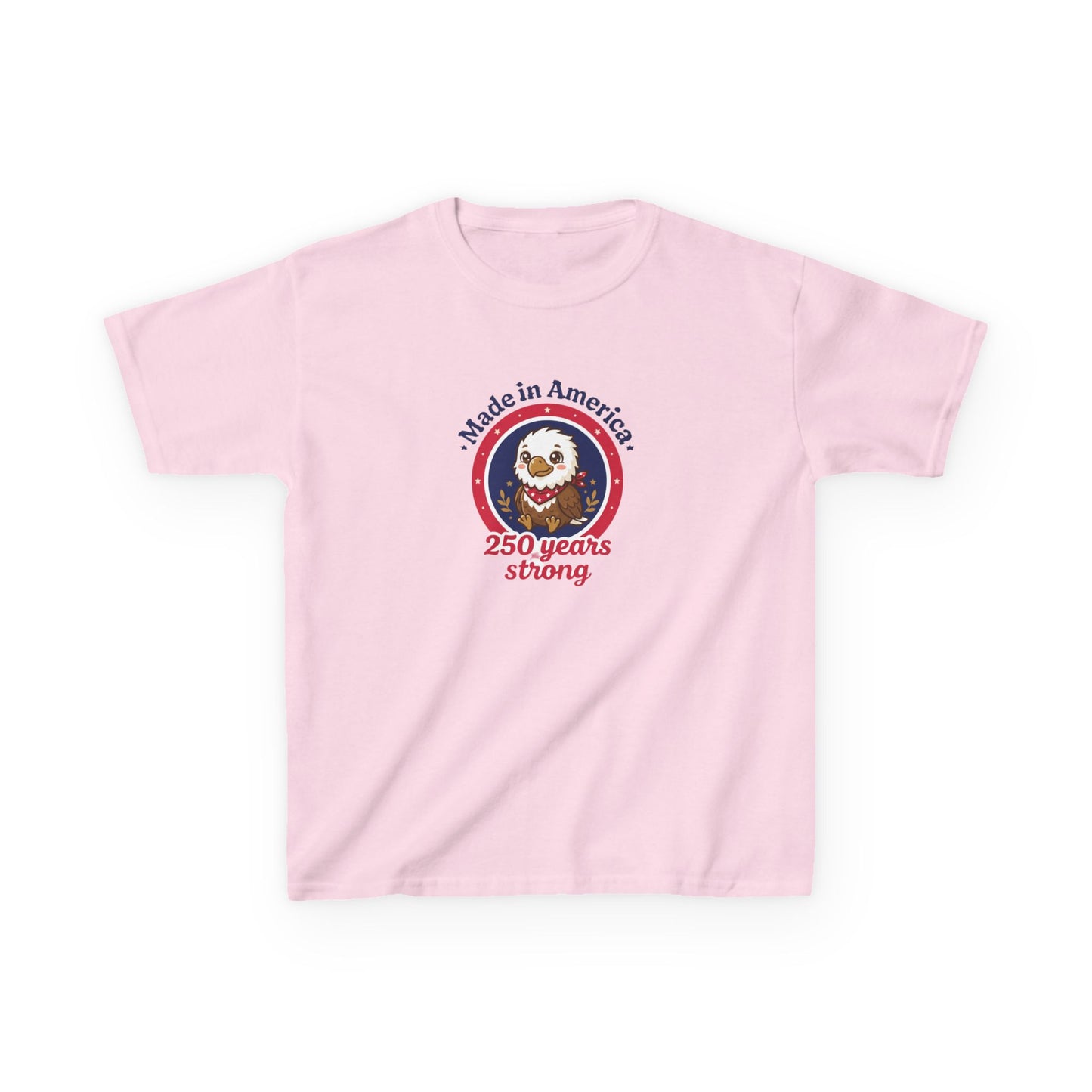 Kids T-Shirt — "Made in America 250 Years Strong" Patriotic Eagle Tee