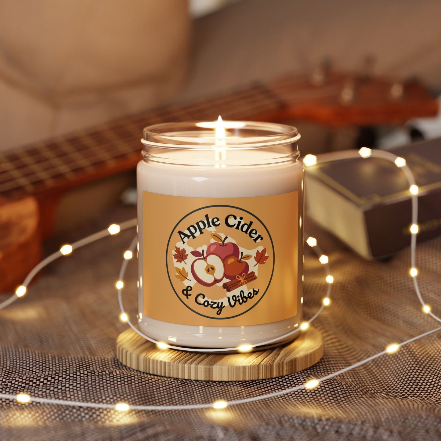 Apple Cider Soy Candle — 9oz Cozy Fall Aromatherapy