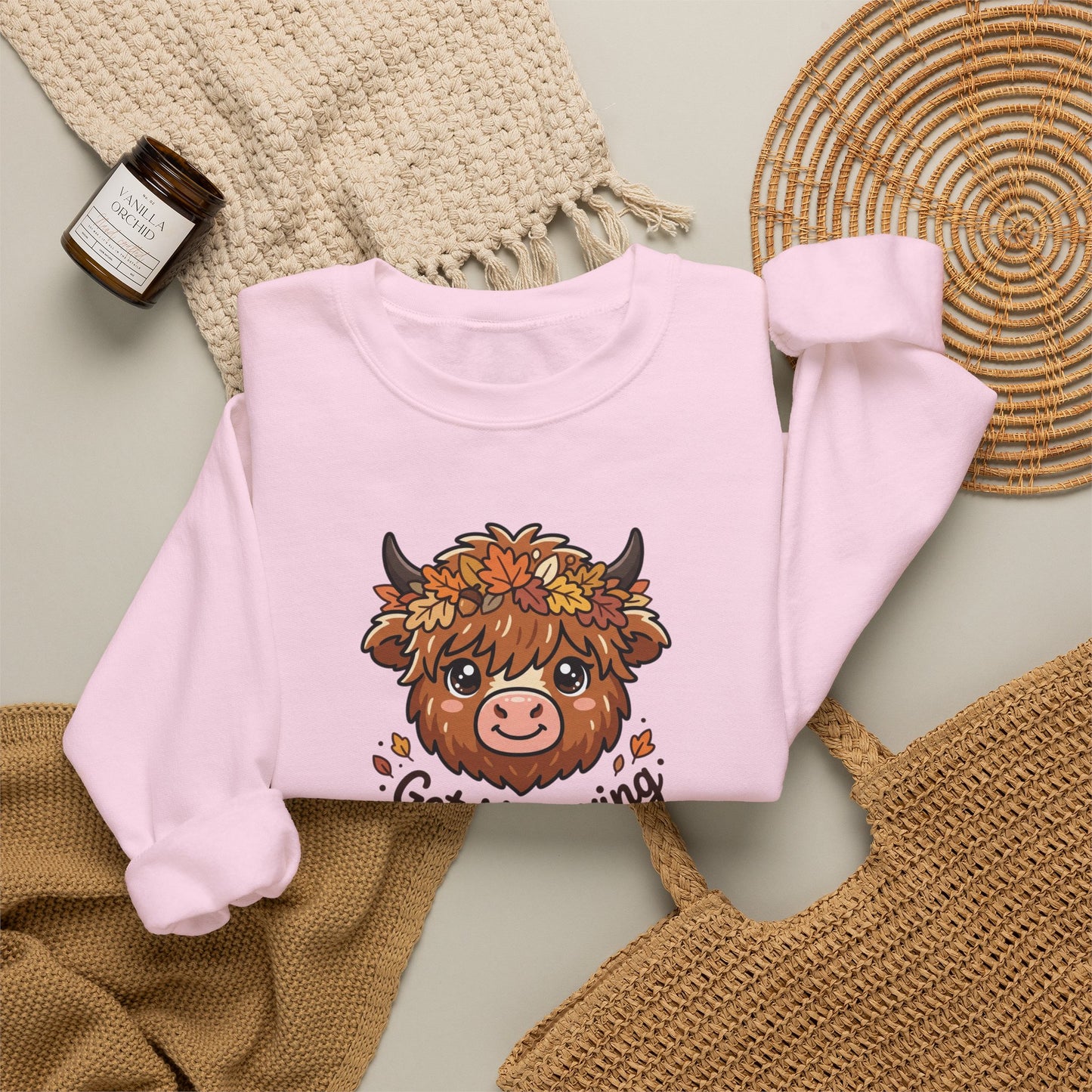 Get Moooving! Fall Highland Cow Sweatshirt