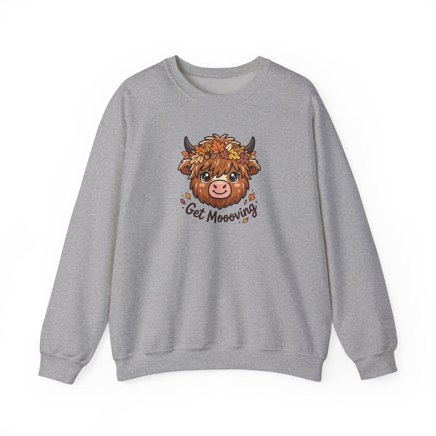 Get Moooving! Fall Highland Cow Sweatshirt