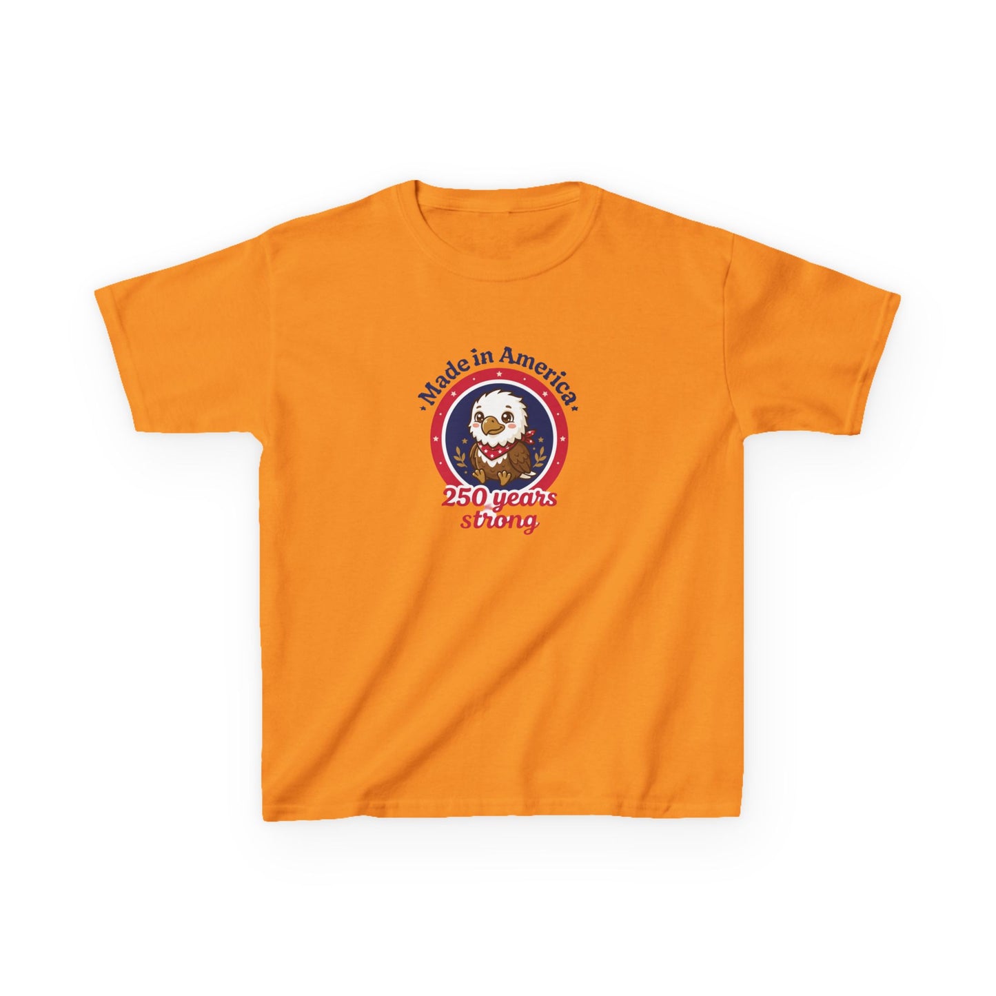 Kids T-Shirt — "Made in America 250 Years Strong" Patriotic Eagle Tee