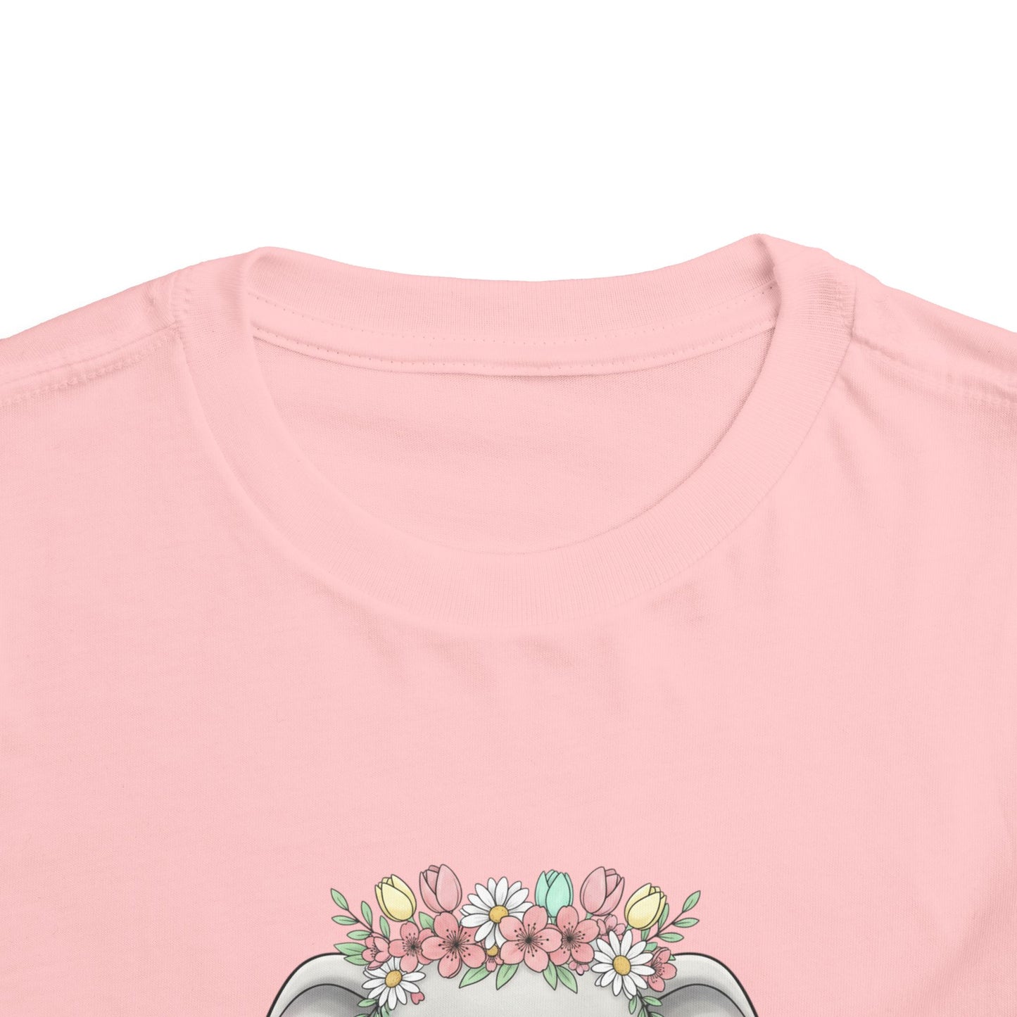 Toddler Tee — Cute Floral Elephant "A Hug Is Better Than Wi‑Fi"
