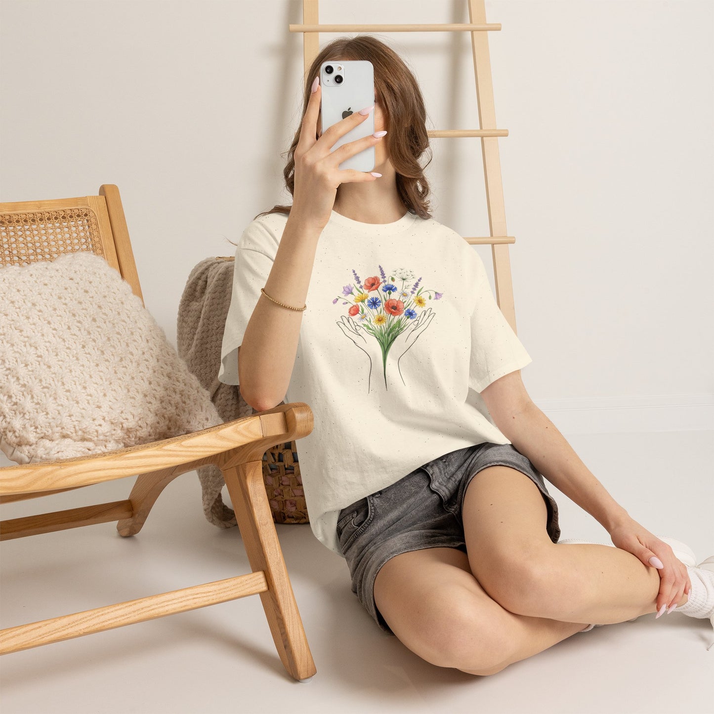 Wildflower Hands Tee — Floral Hands Graphic T-Shirt