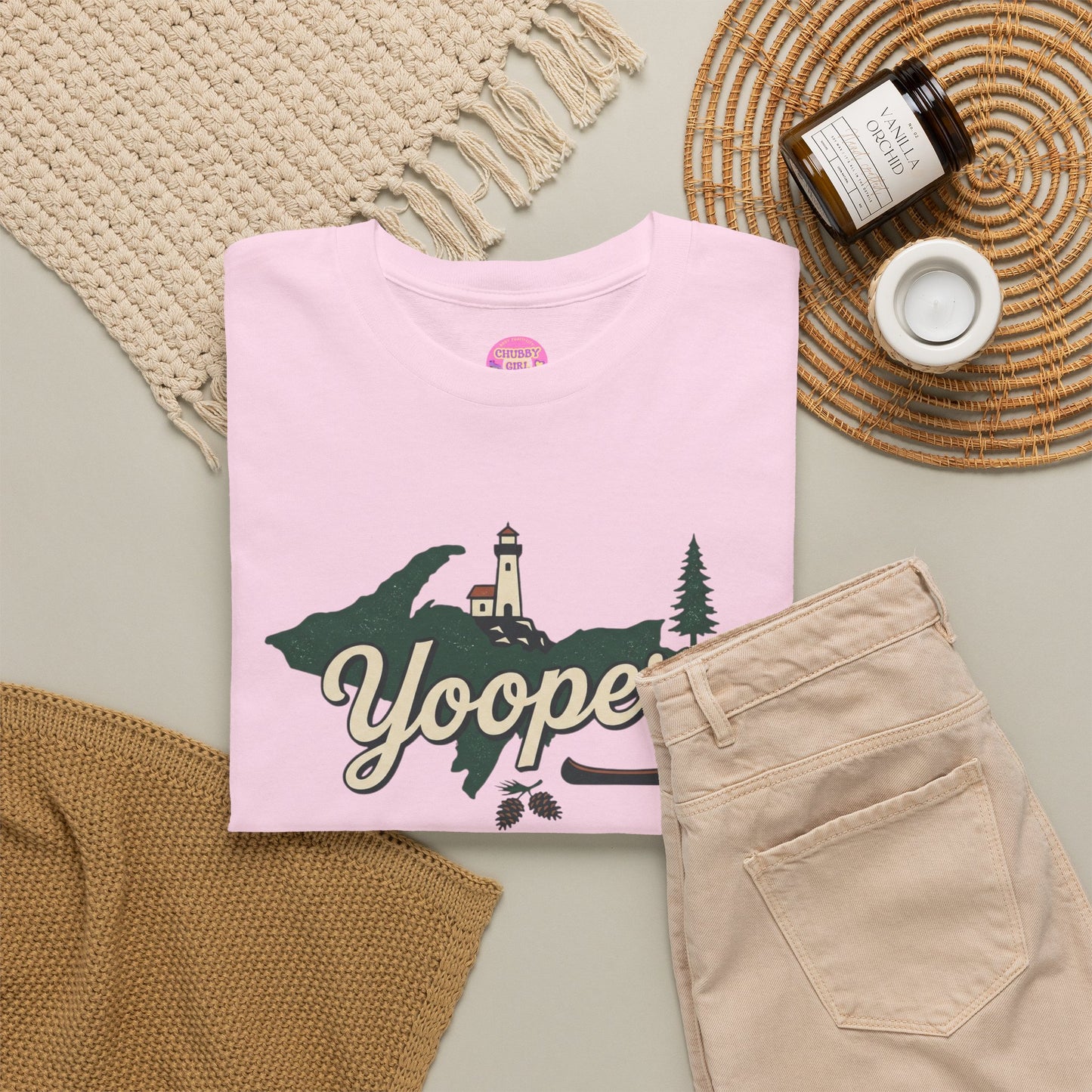 Yooper Lighthouse Tee — Michigan Upper Peninsula Souvenir T-Shirt