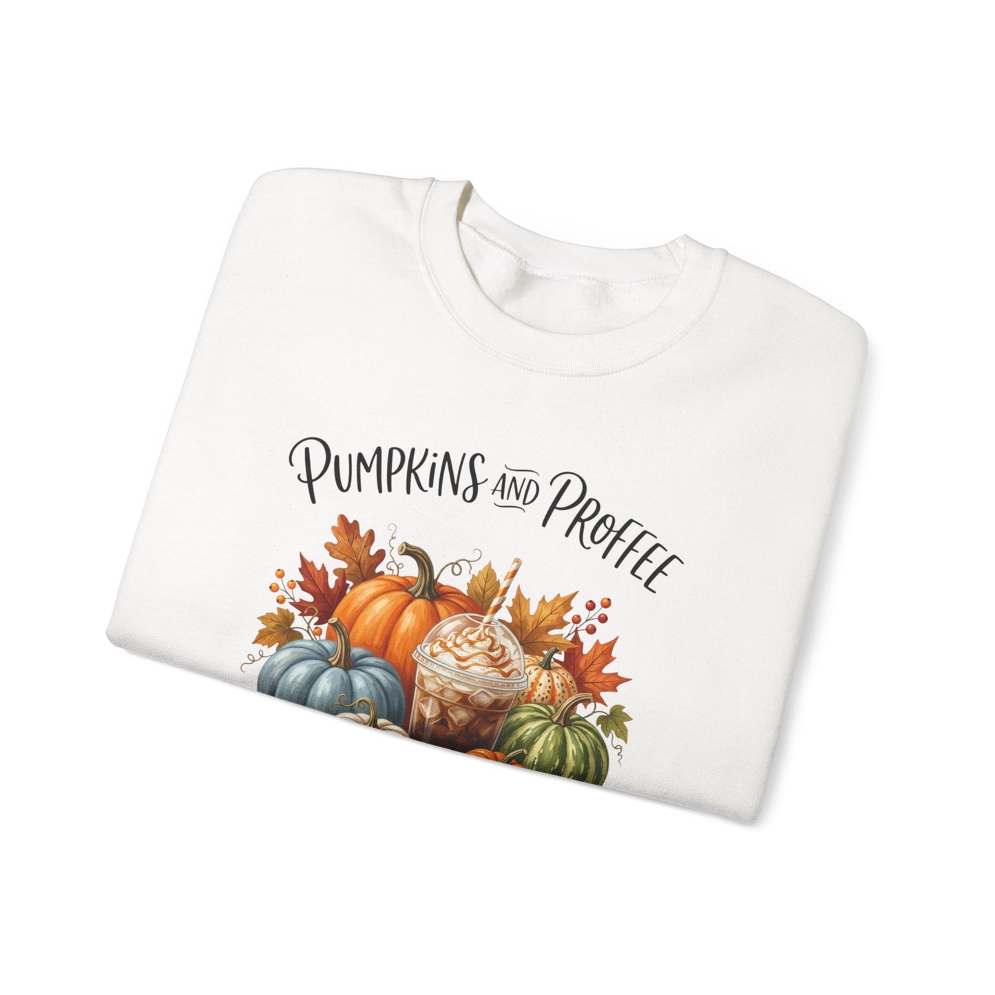 Pumpkins and Proffee (Protein Coffee) Sweatshirt — Fall Pumpkin Bouquet Crewneck