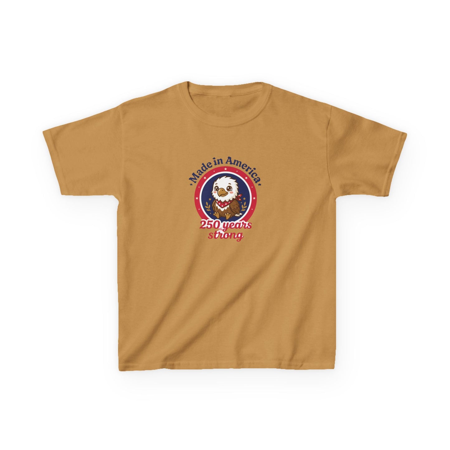 Kids T-Shirt — "Made in America 250 Years Strong" Patriotic Eagle Tee
