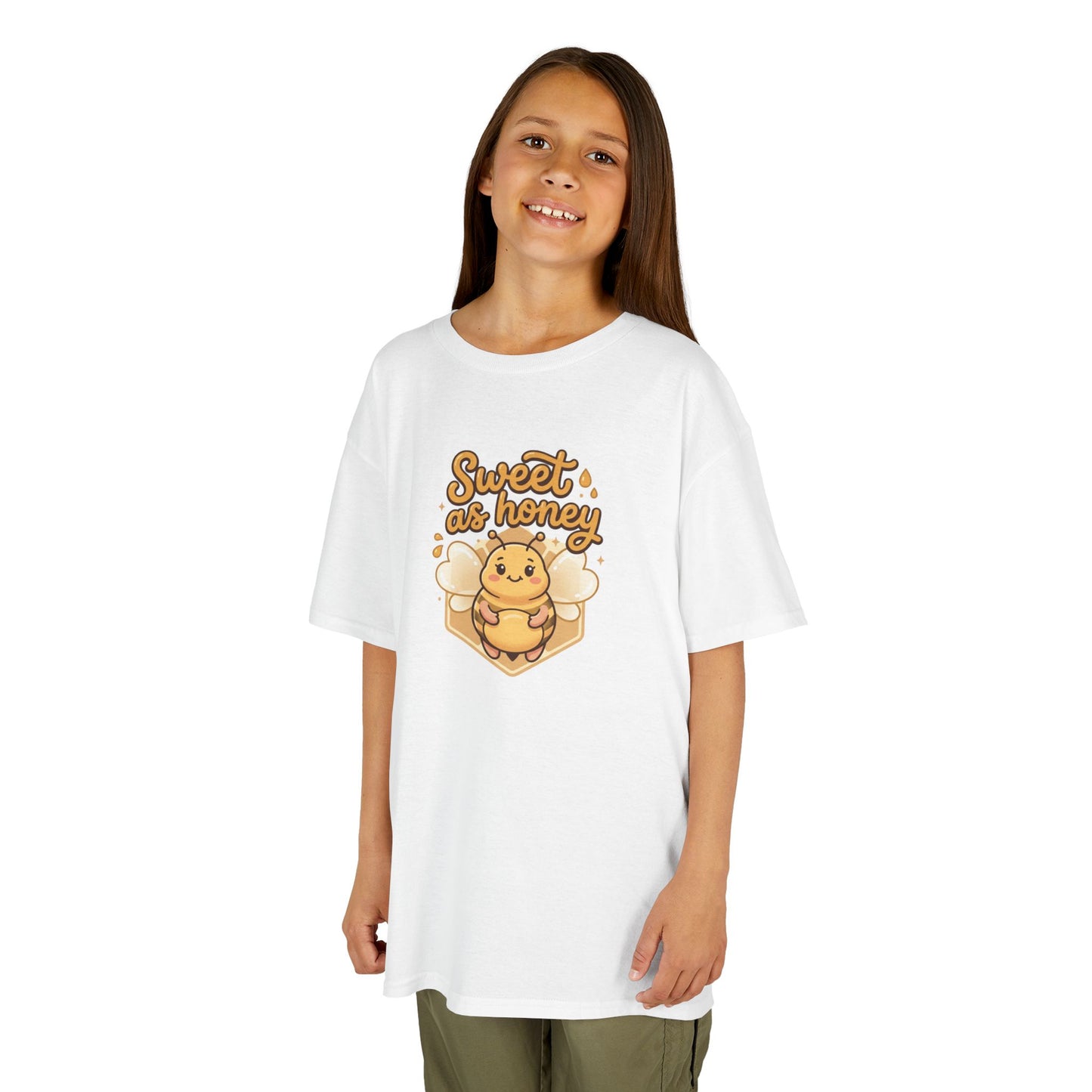Kids T‑Shirt — "Sweet as Honey" Cute Bee Graphic