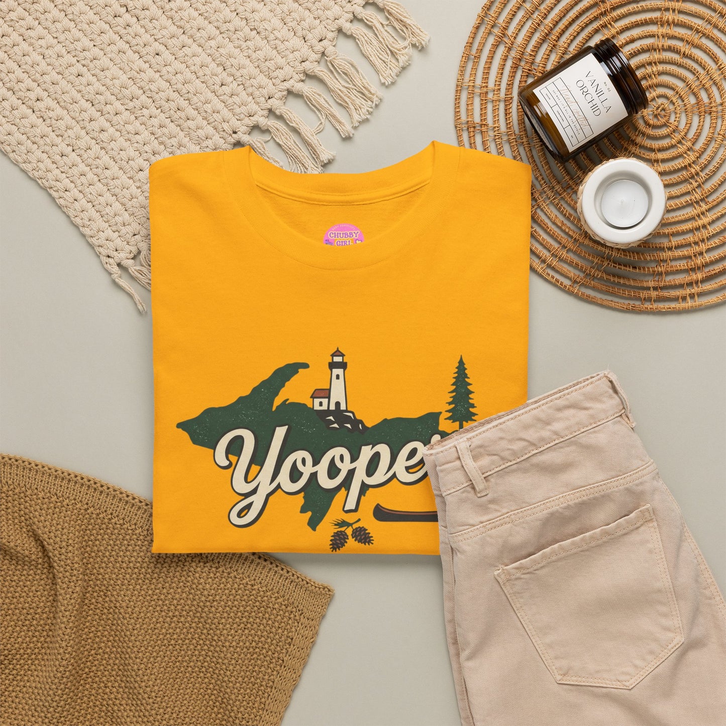 Yooper Lighthouse Tee — Michigan Upper Peninsula Souvenir T-Shirt