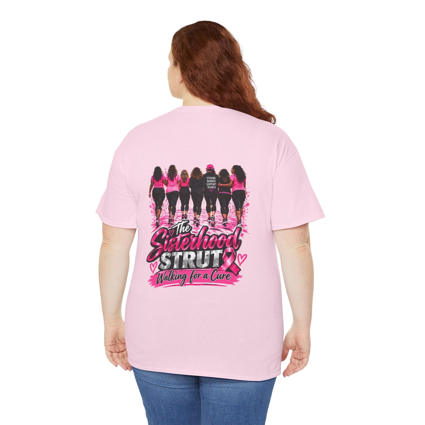 Sisterhood Strut Breast Cancer Awareness Tee