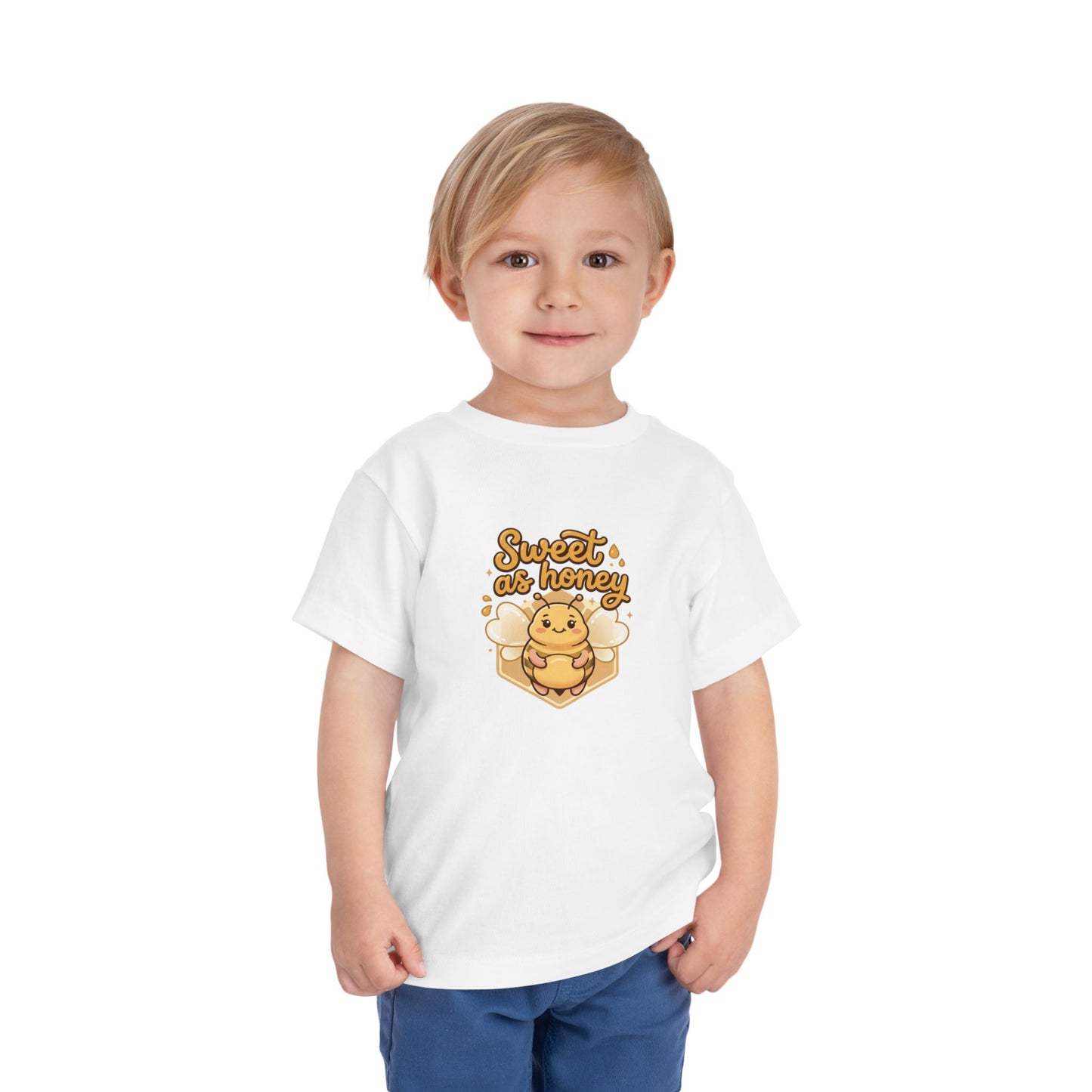 Toddler Tee — "Sweet as Honey" Cute Bee Graphic