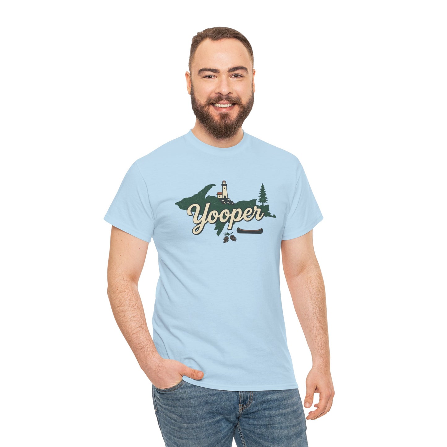 Yooper Lighthouse Tee — Michigan Upper Peninsula Souvenir T-Shirt