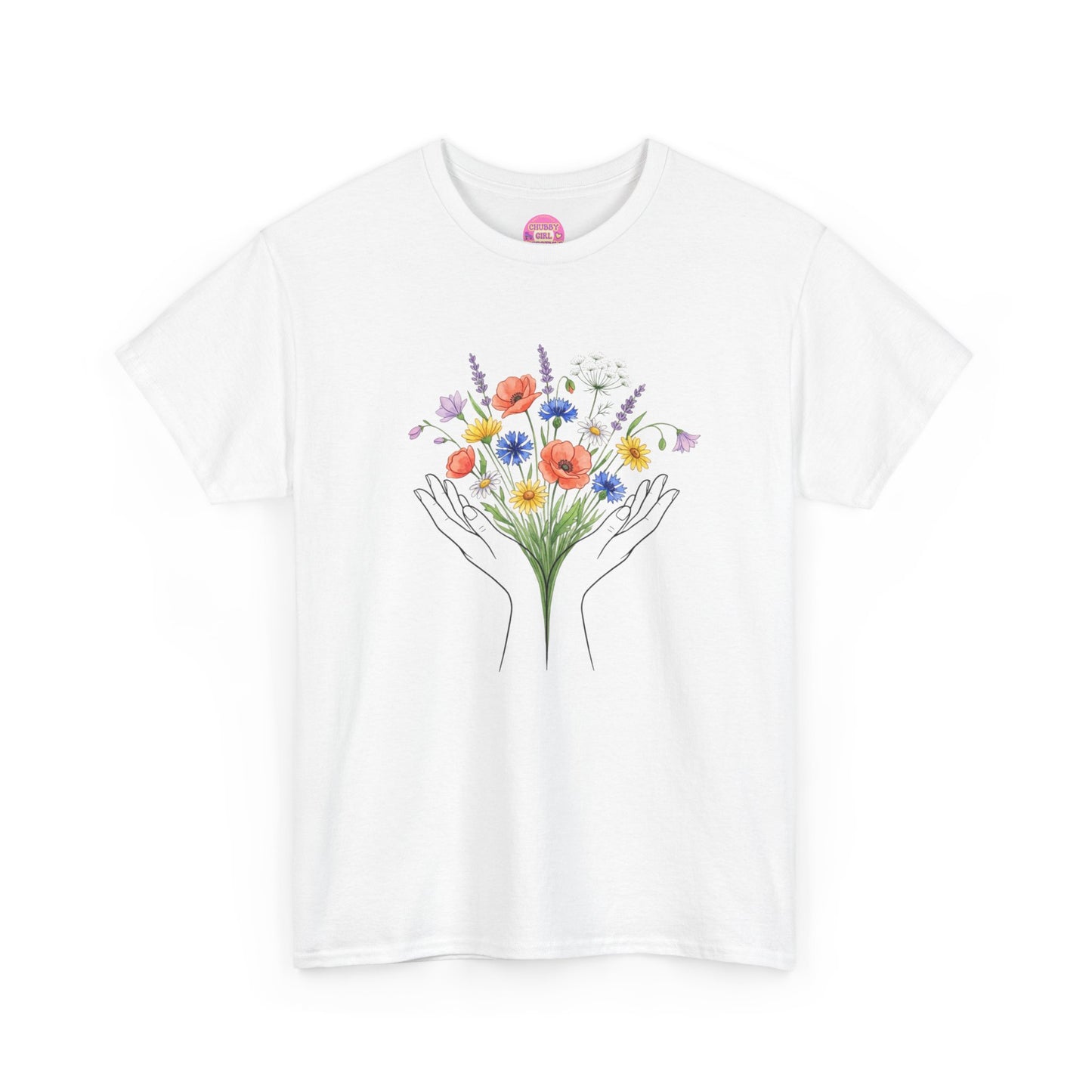 Wildflower Hands Tee — Floral Hands Graphic T-Shirt
