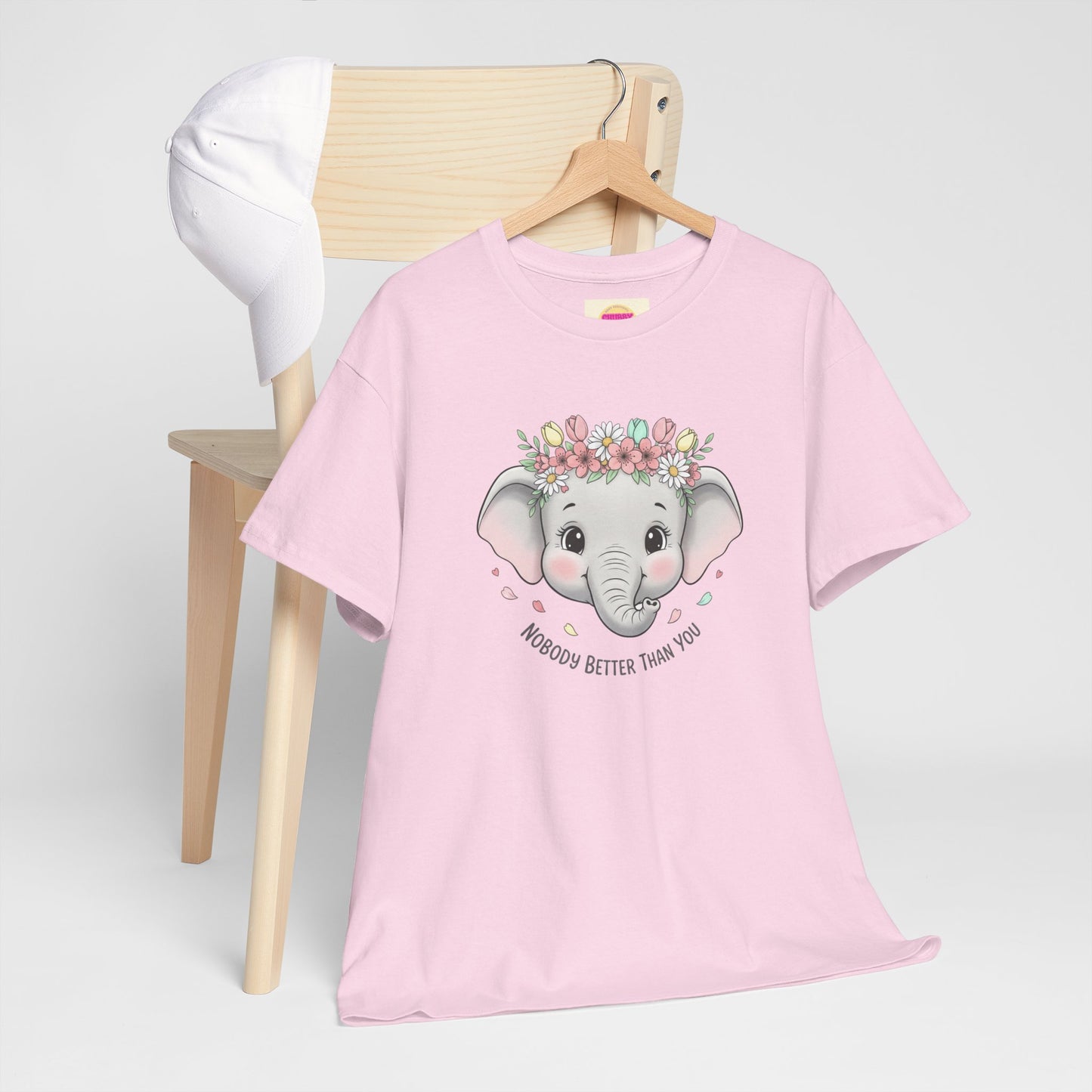 Elephant Floral Crown T-Shirt — "Rainbow Better Than You" Cute Kids Animal Tee