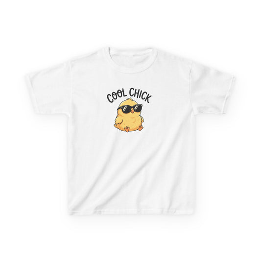 Kids T-Shirt — "Cool Chick" Sunglasses Chick Graphic Tee for Toddlers & Kids