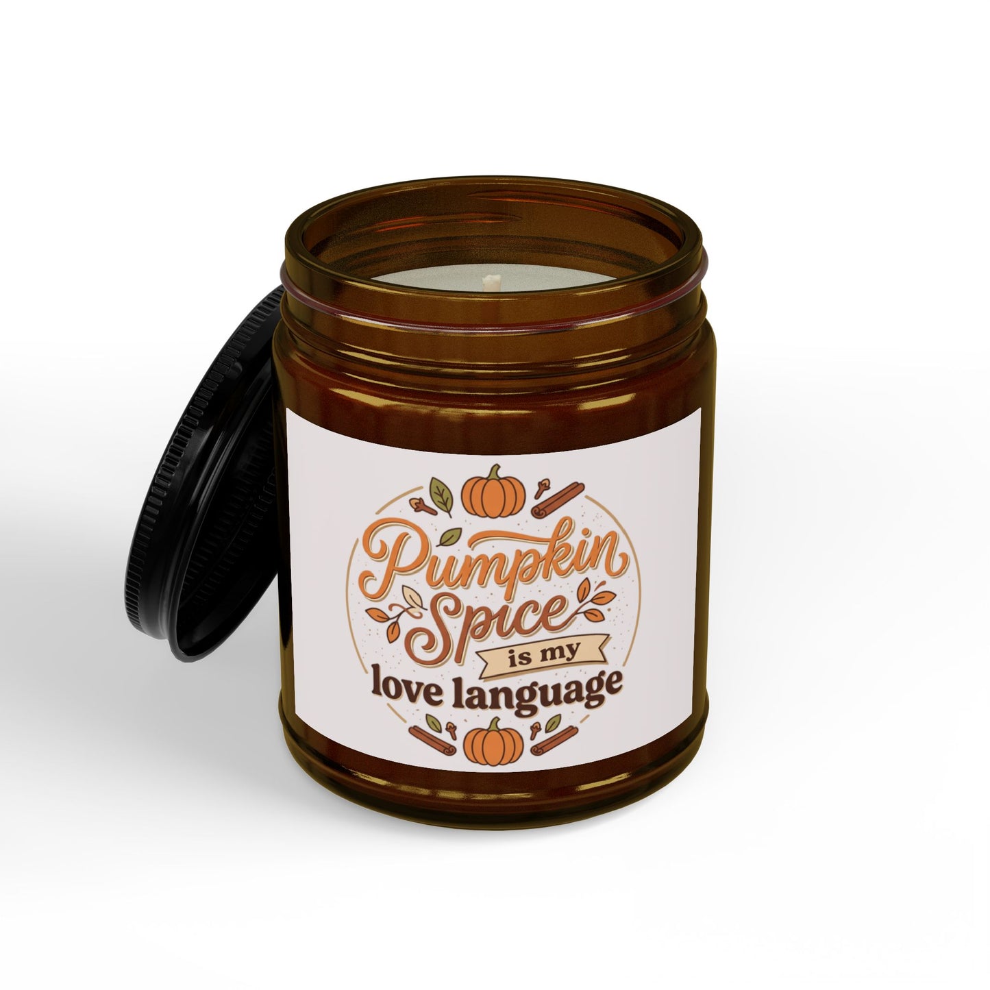 Pumpkin Spice Soy Candle (4oz & 9oz) — "Pumpkin Spice Is My Love Language" Autumn Scented Jar