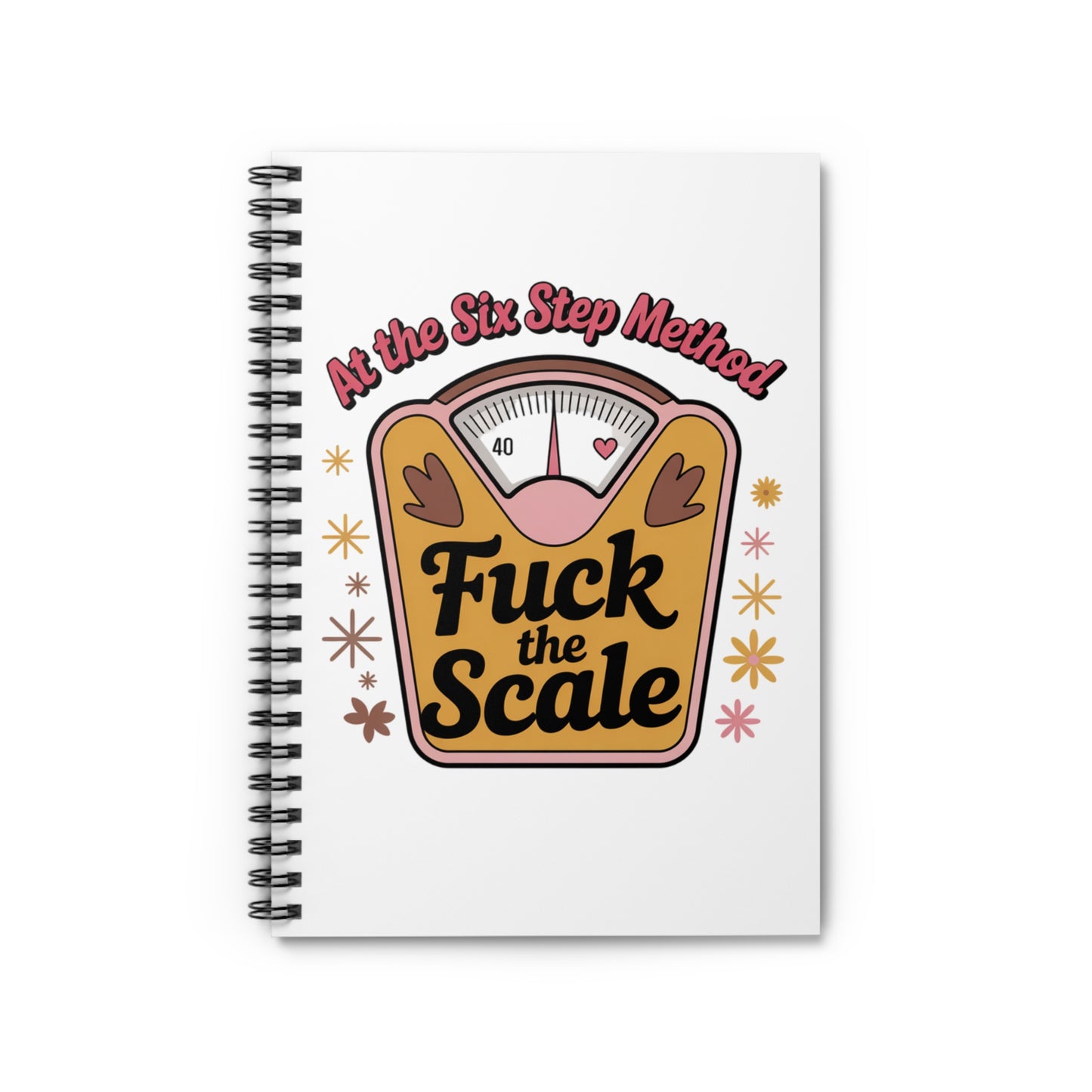 Empowering Spiral Notebook - "Fuck the Scale" Motivation Journal, Encouragement Gift, Self-Love, Weight Loss Progress Tracker, Goal [...]