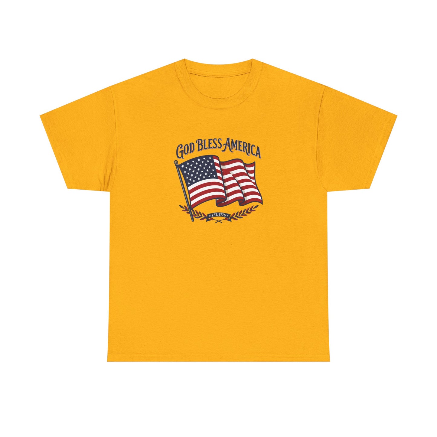 T-Shirt — "God Bless America" Flag Tee | Patriotic 4th of July Shirt
