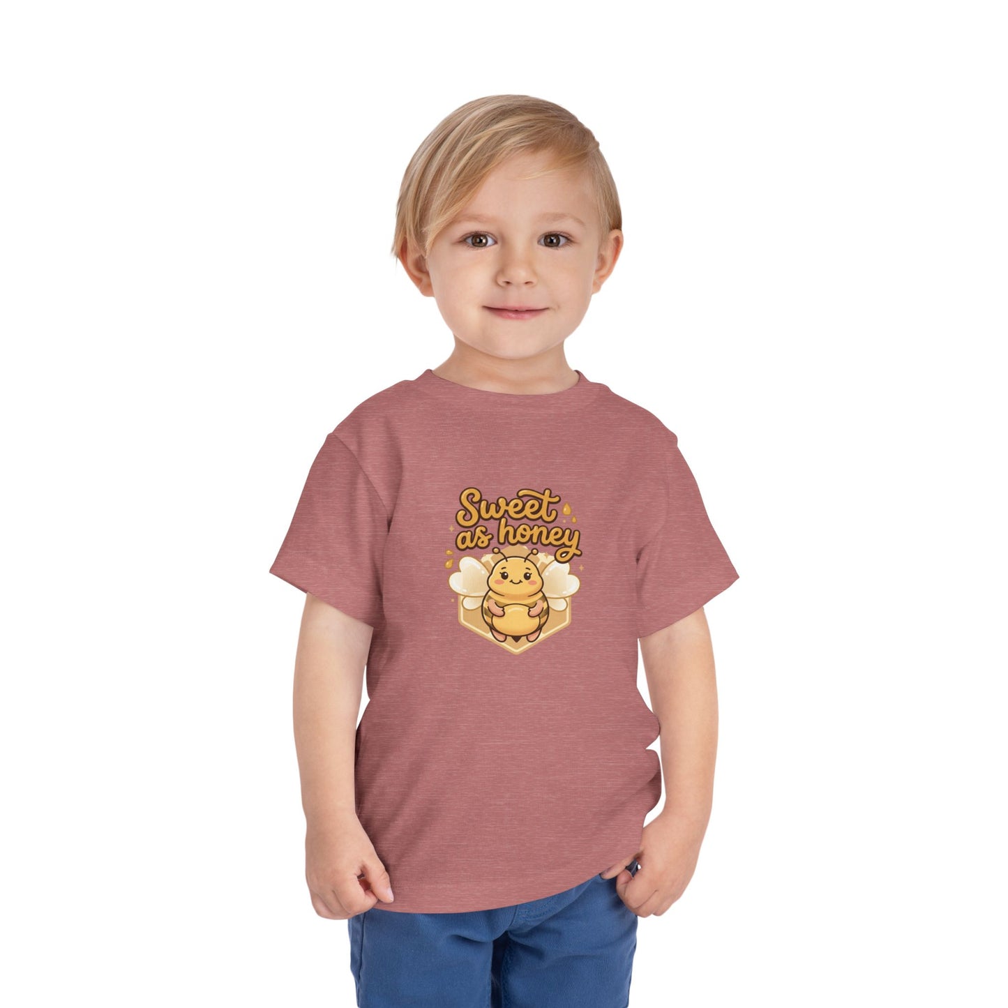 Toddler Tee — "Sweet as Honey" Cute Bee Graphic