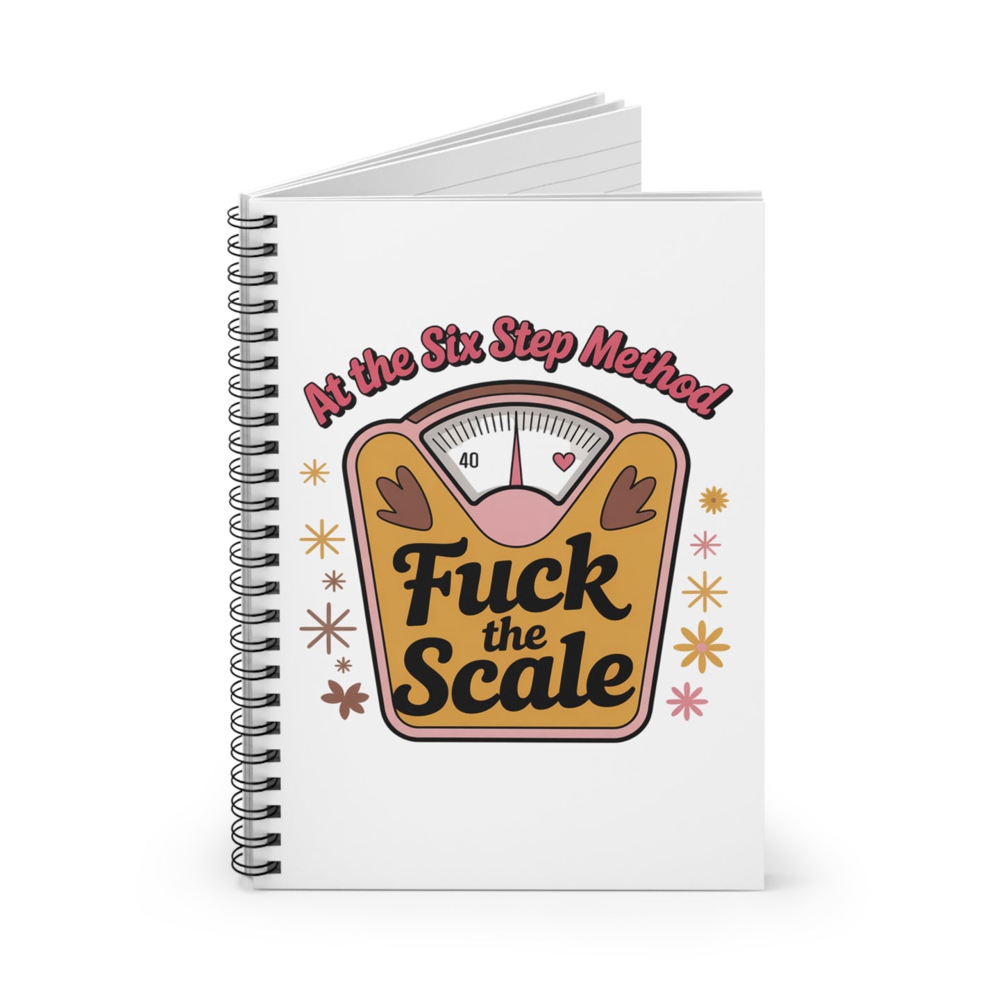 Empowering Spiral Notebook - "Fuck the Scale" Motivation Journal, Encouragement Gift, Self-Love, Weight Loss Progress Tracker, Goal [...]