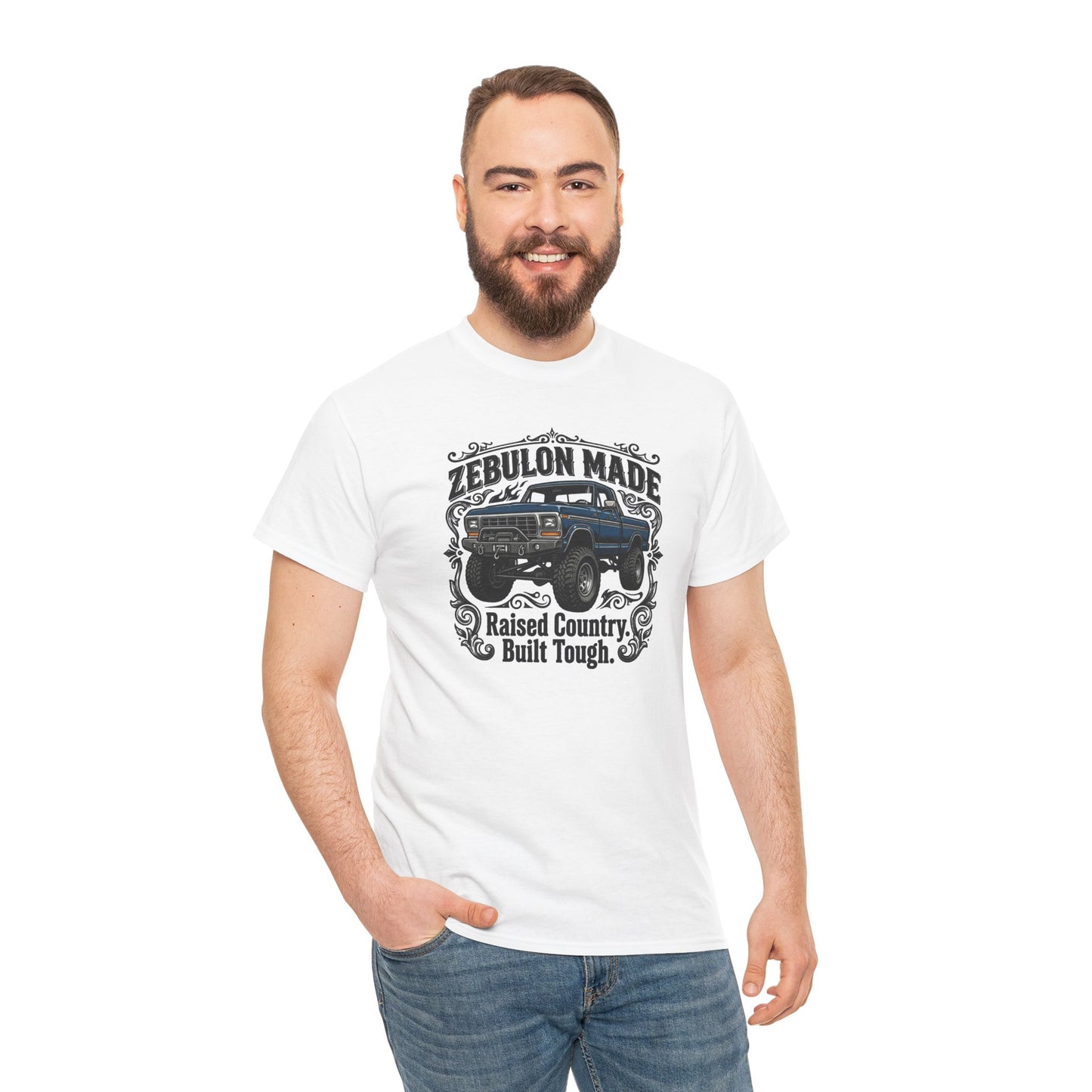 Men's T-shirt Zebulon Made Truck Tee — "Raised Country. Built Tough." Graphic T-Shirt