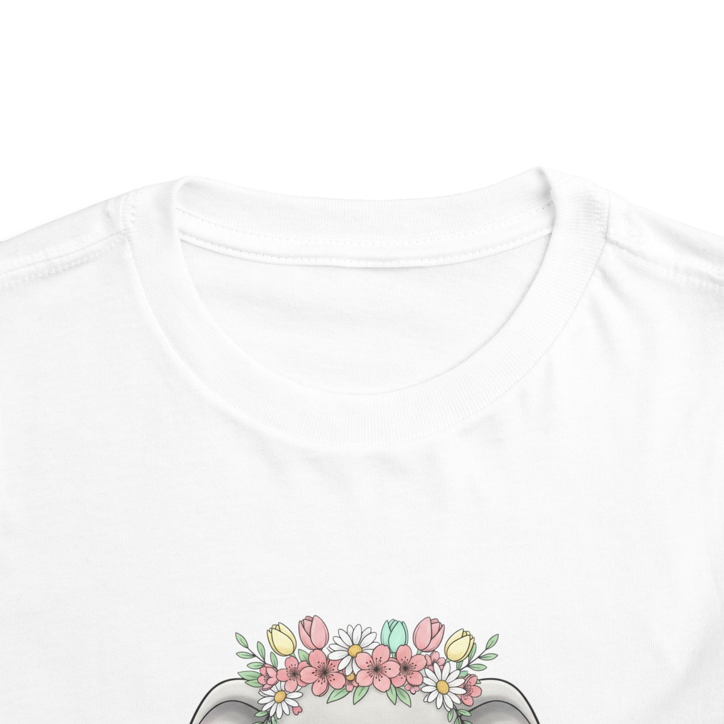 Toddler Tee — Cute Floral Elephant "A Hug Is Better Than Wi‑Fi"