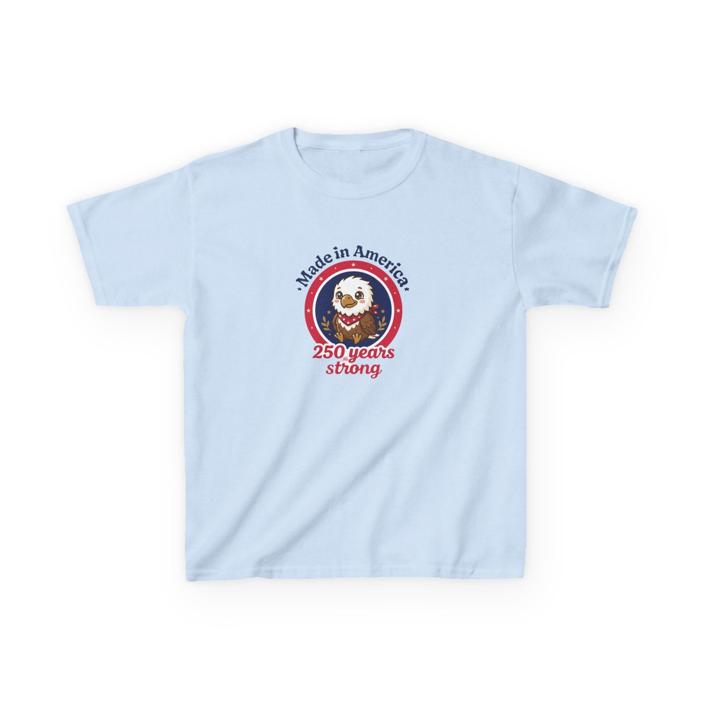 Kids T-Shirt — "Made in America 250 Years Strong" Patriotic Eagle Tee