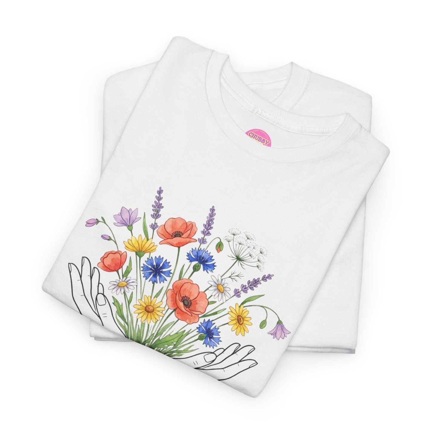 Wildflower Hands Tee — Floral Hands Graphic T-Shirt