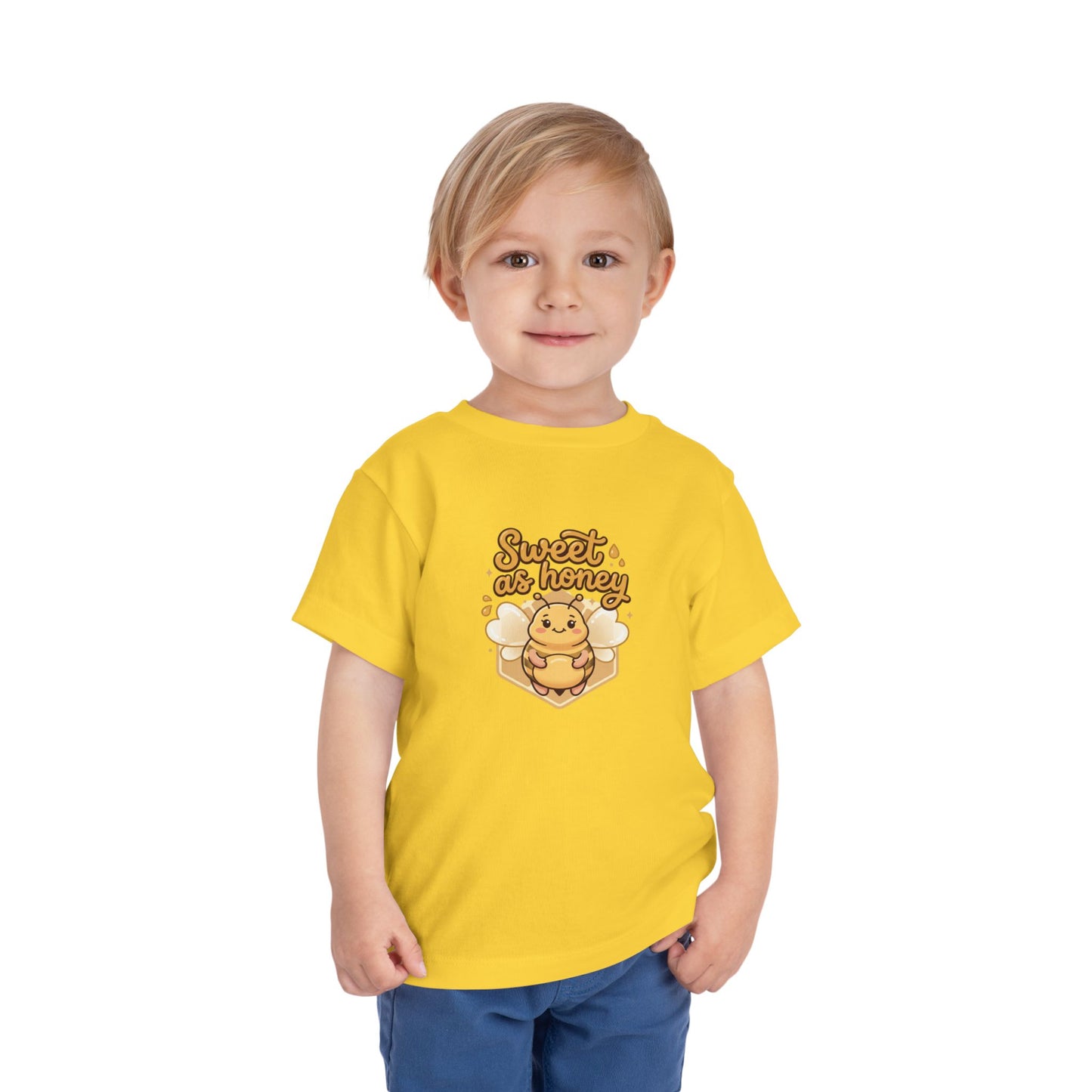 Toddler Tee — "Sweet as Honey" Cute Bee Graphic
