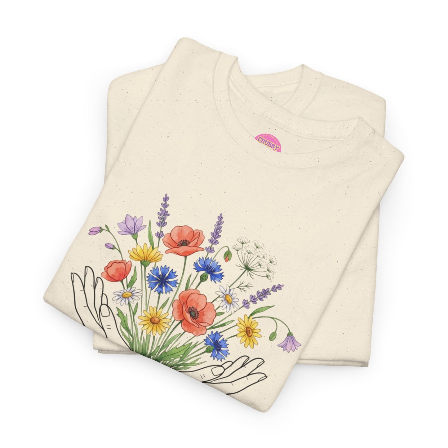 Wildflower Hands Tee — Floral Hands Graphic T-Shirt