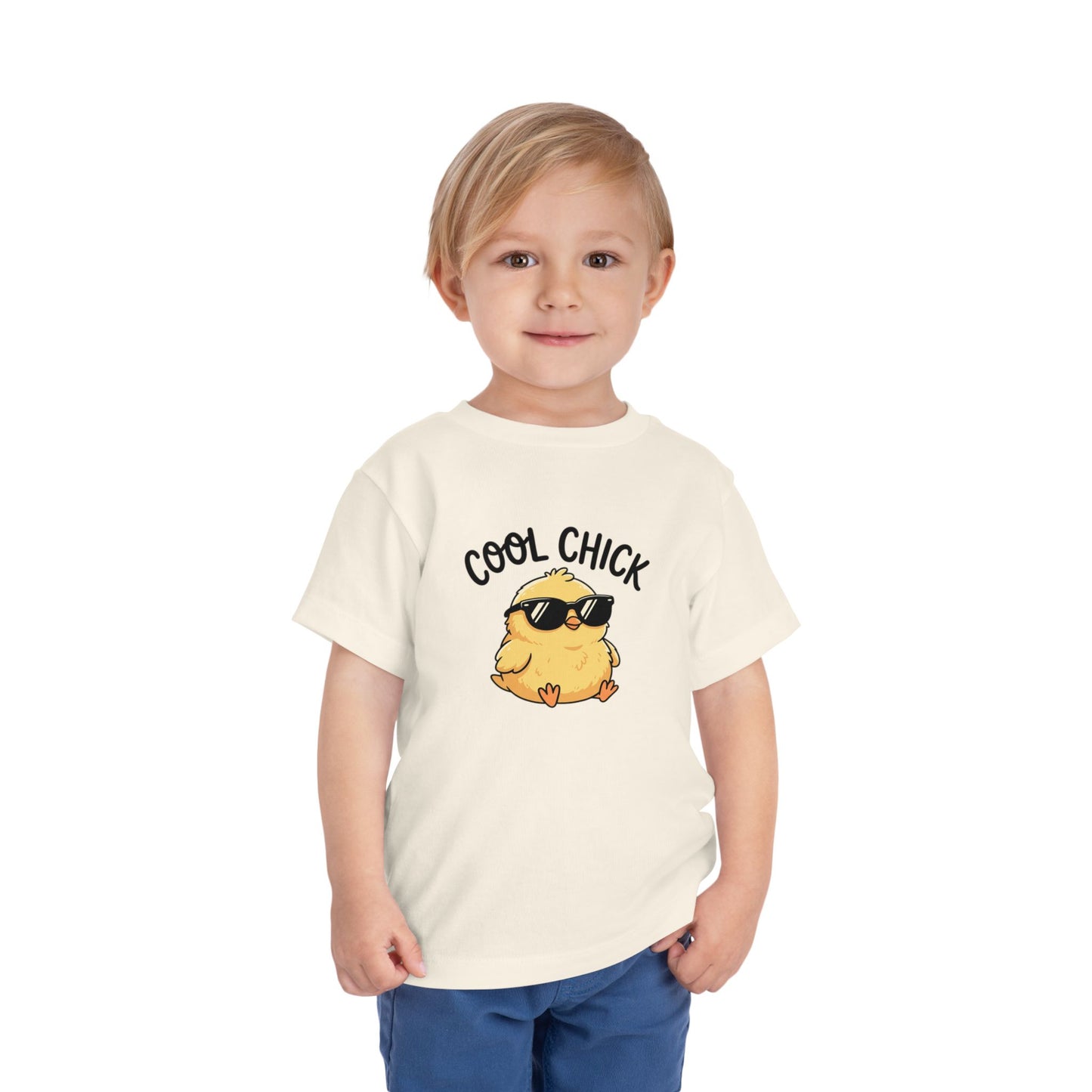 Cool Chick Toddler Tee — Cute Sunglasses Chick Graphic Shirt